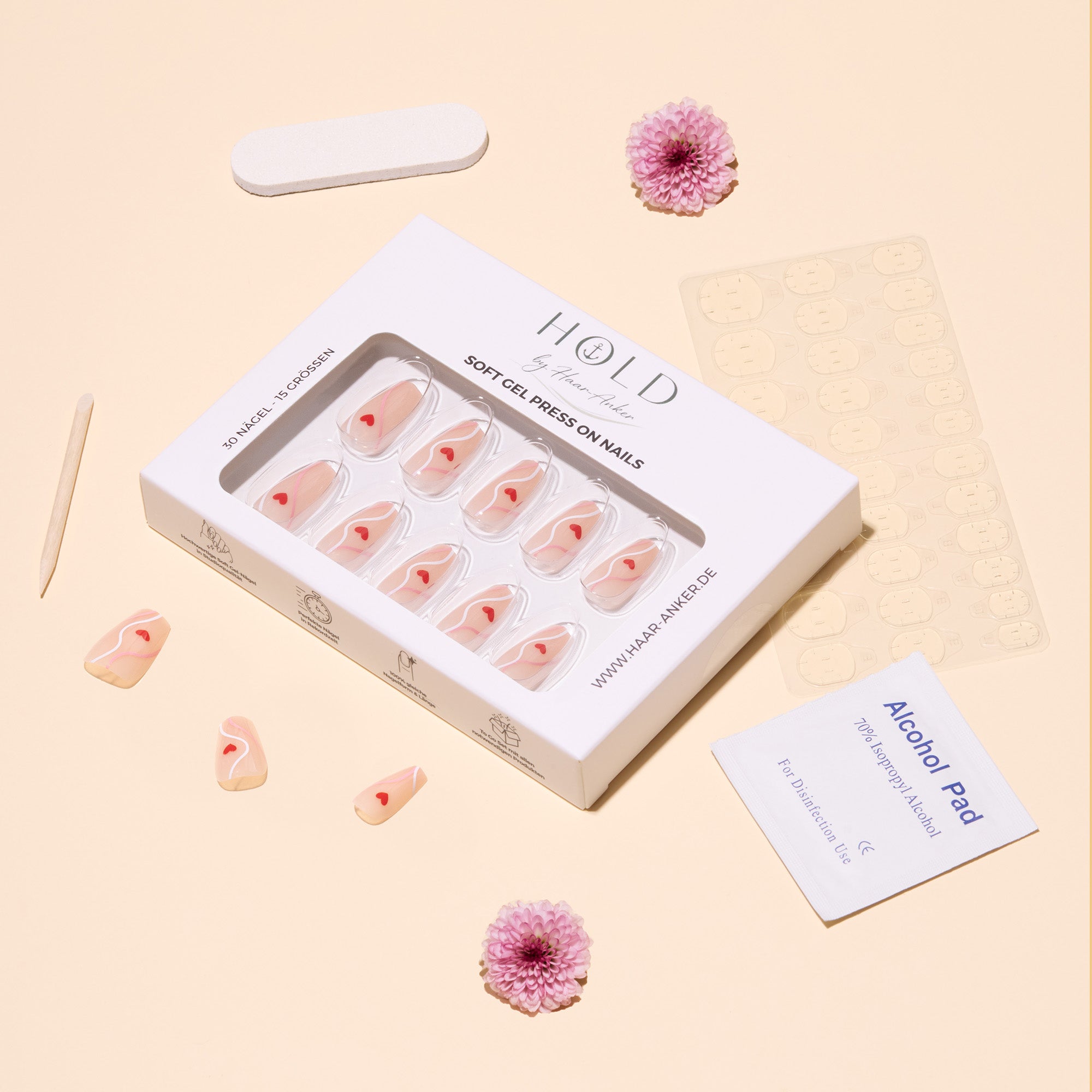 "Heartbeat' Soft Gel Press Ons | Coffin