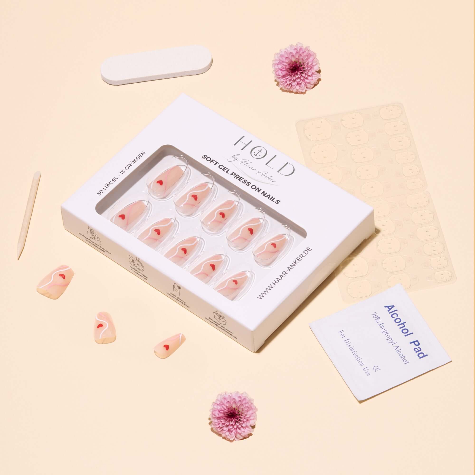 'Heartbeat' Soft Gel Press Ons | Coffin