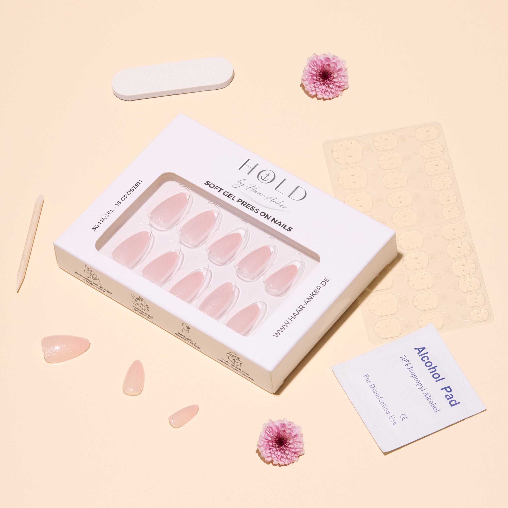 'Cotton Candy' Soft Gel Press Ons | Short Almond