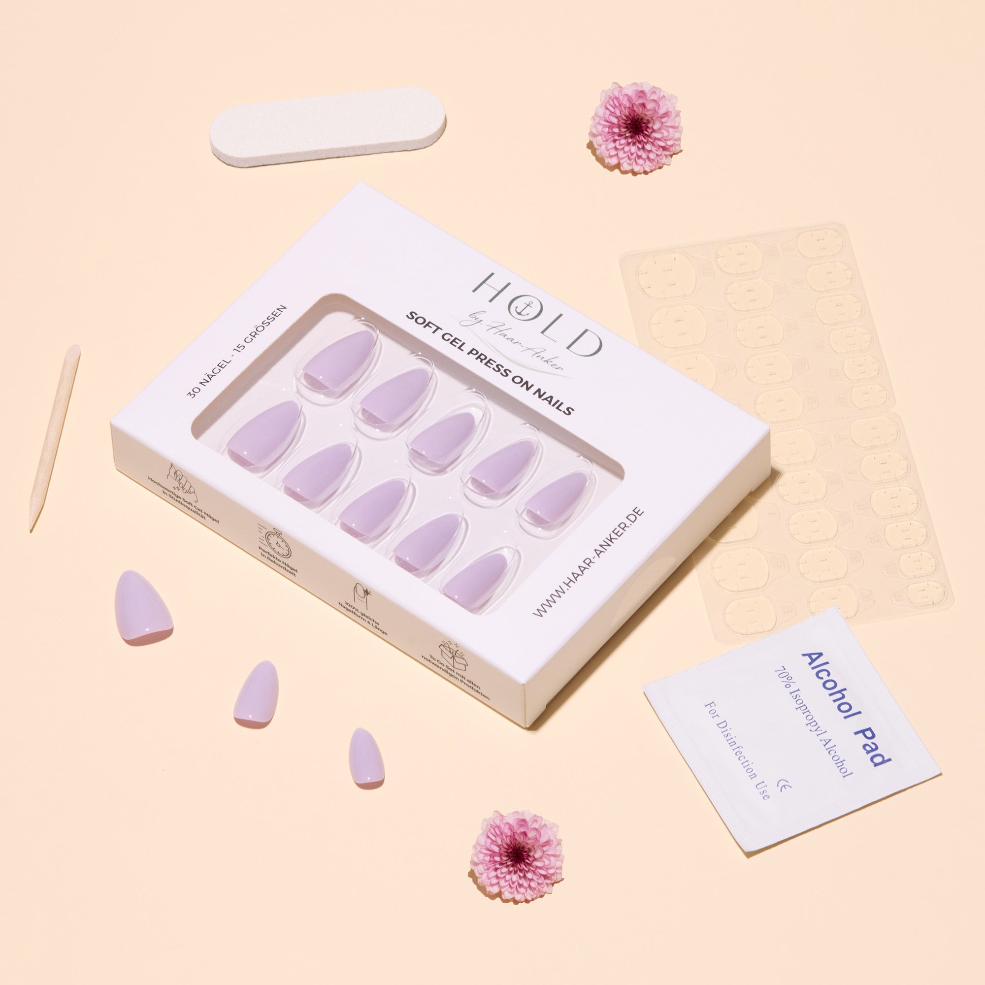 'Lilac Dream' Soft Gel Press Ons | Short Almond
