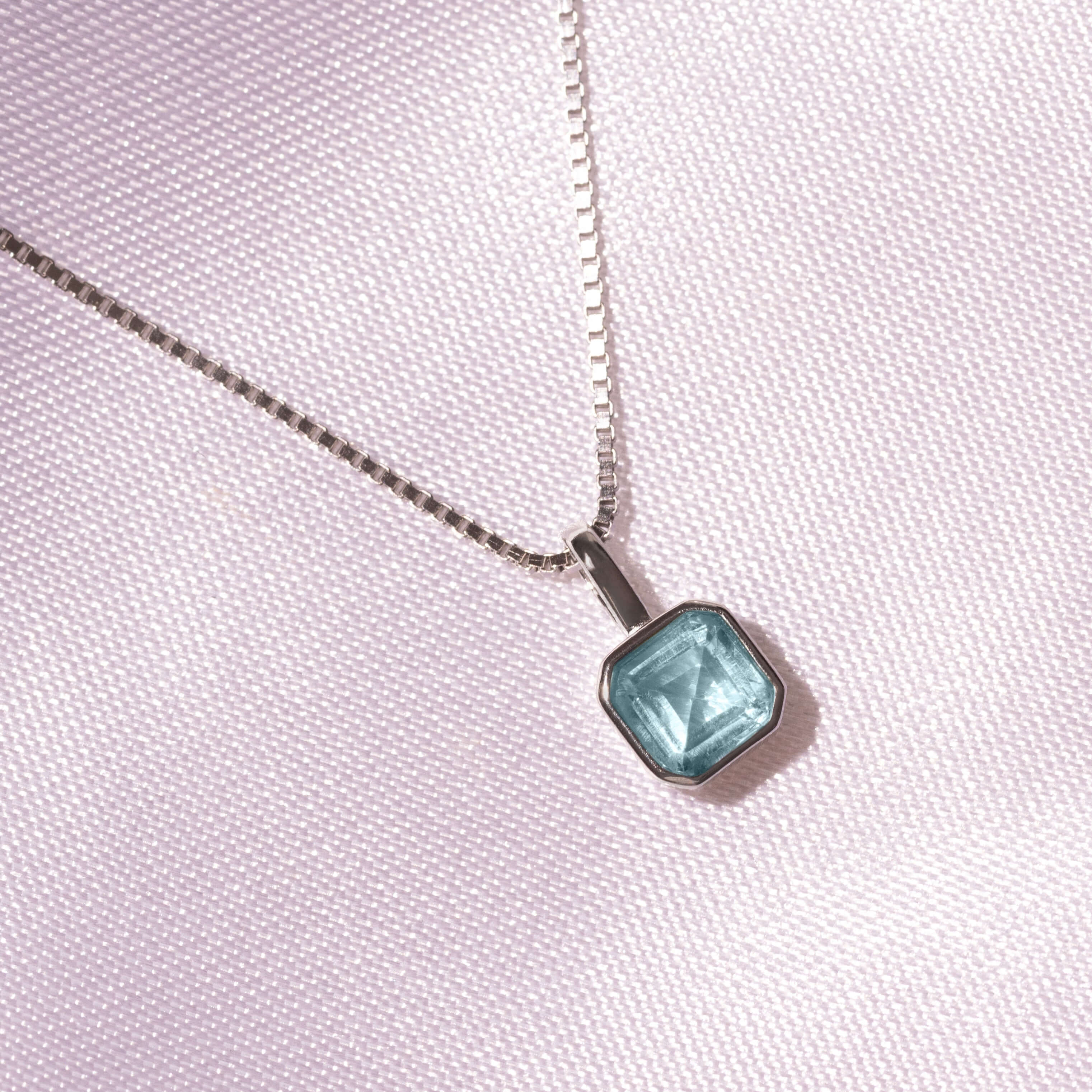 Geburtssteine Quadrat Silber | Charms / HAAR-ANKER