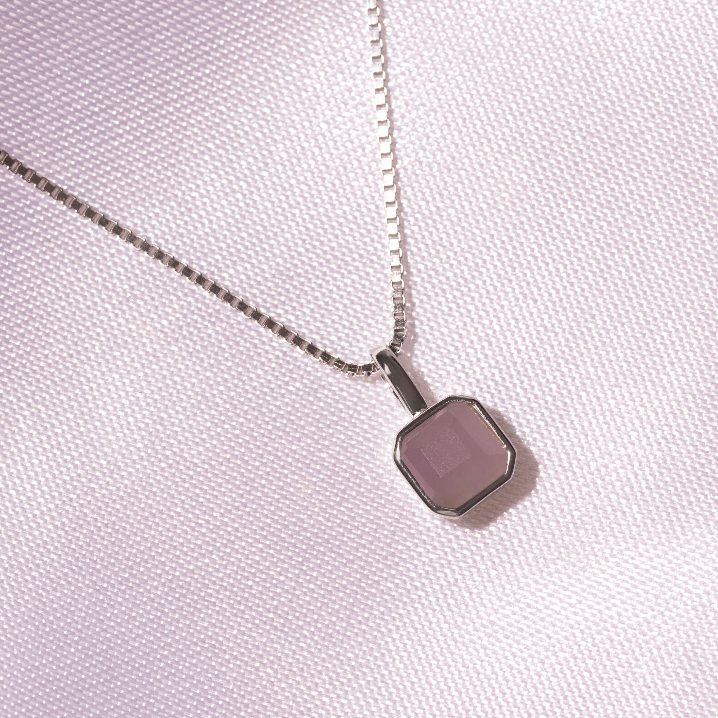 Geburtssteine Quadrat Silber | Charms / HAAR-ANKER