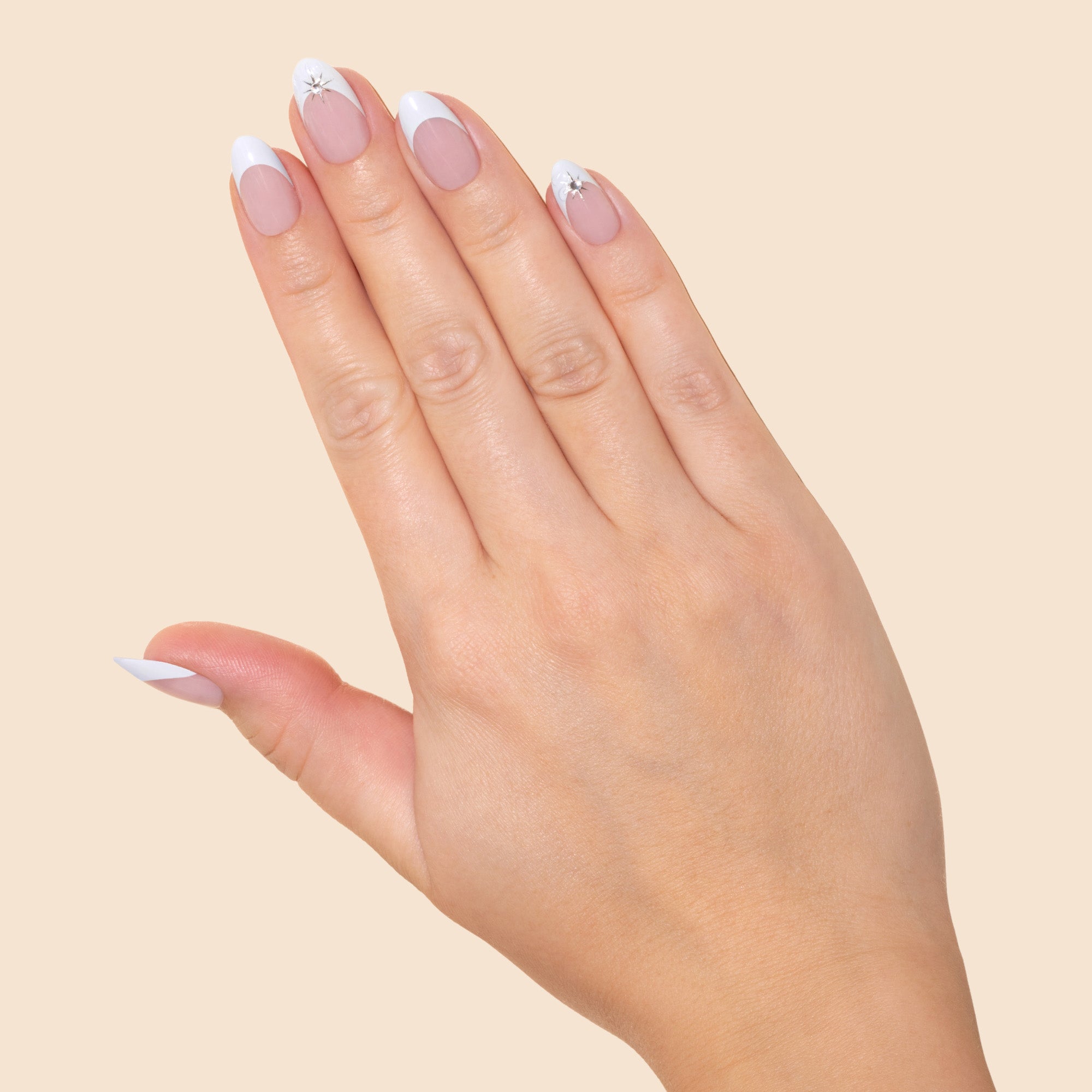 'Seaside' Soft Gel Press Ons | Short Almond