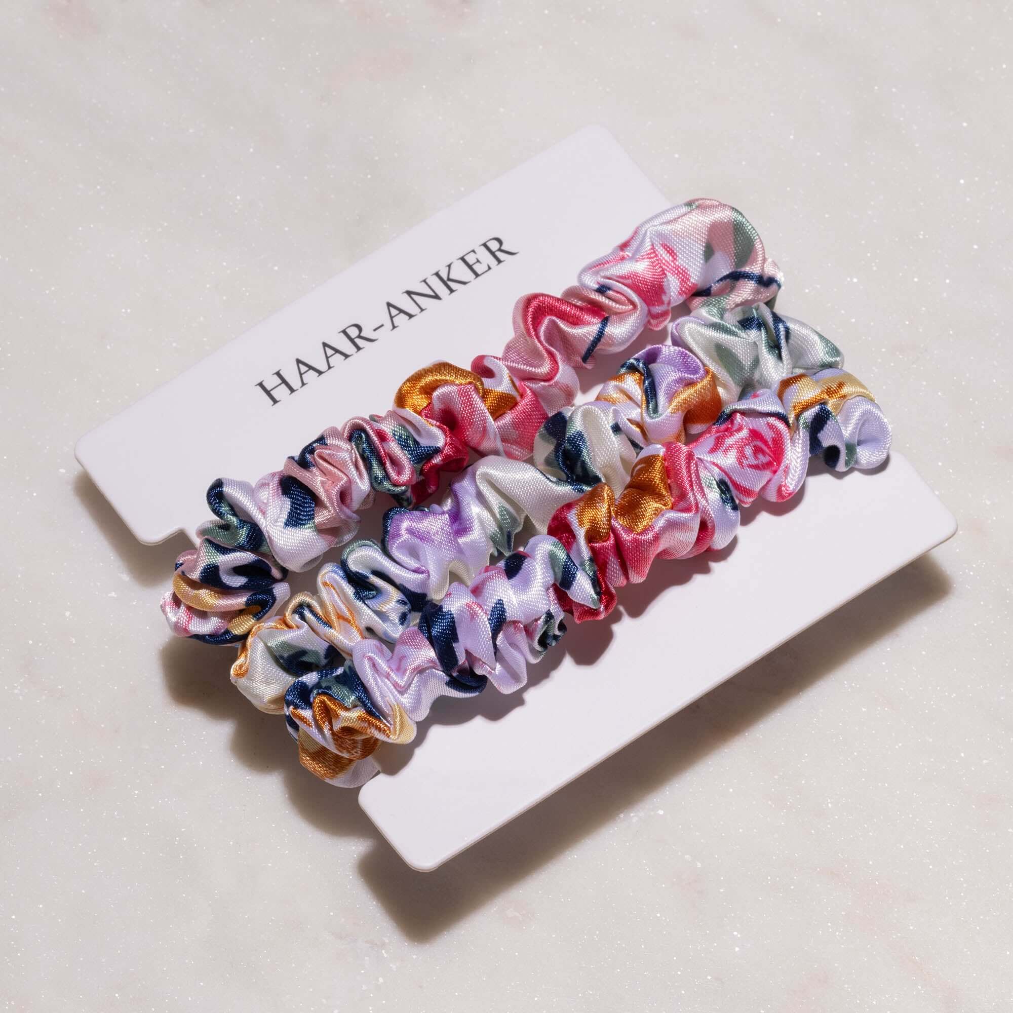 3er Set 'Flower' – Hell | Scrunchie-Minis / HAAR-ANKER