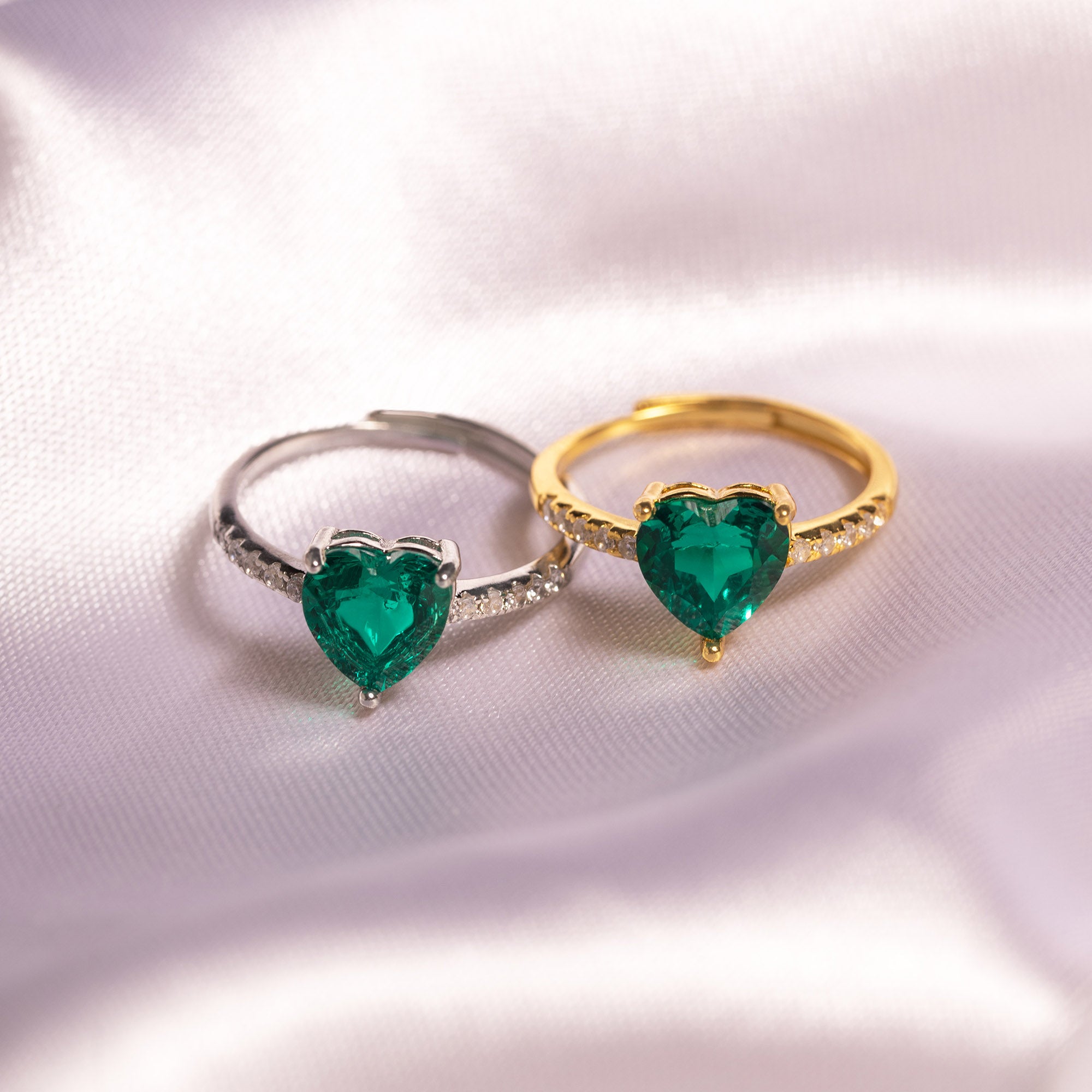 Herzringe mit Edelstein Silber | Ring – HAAR-ANKER