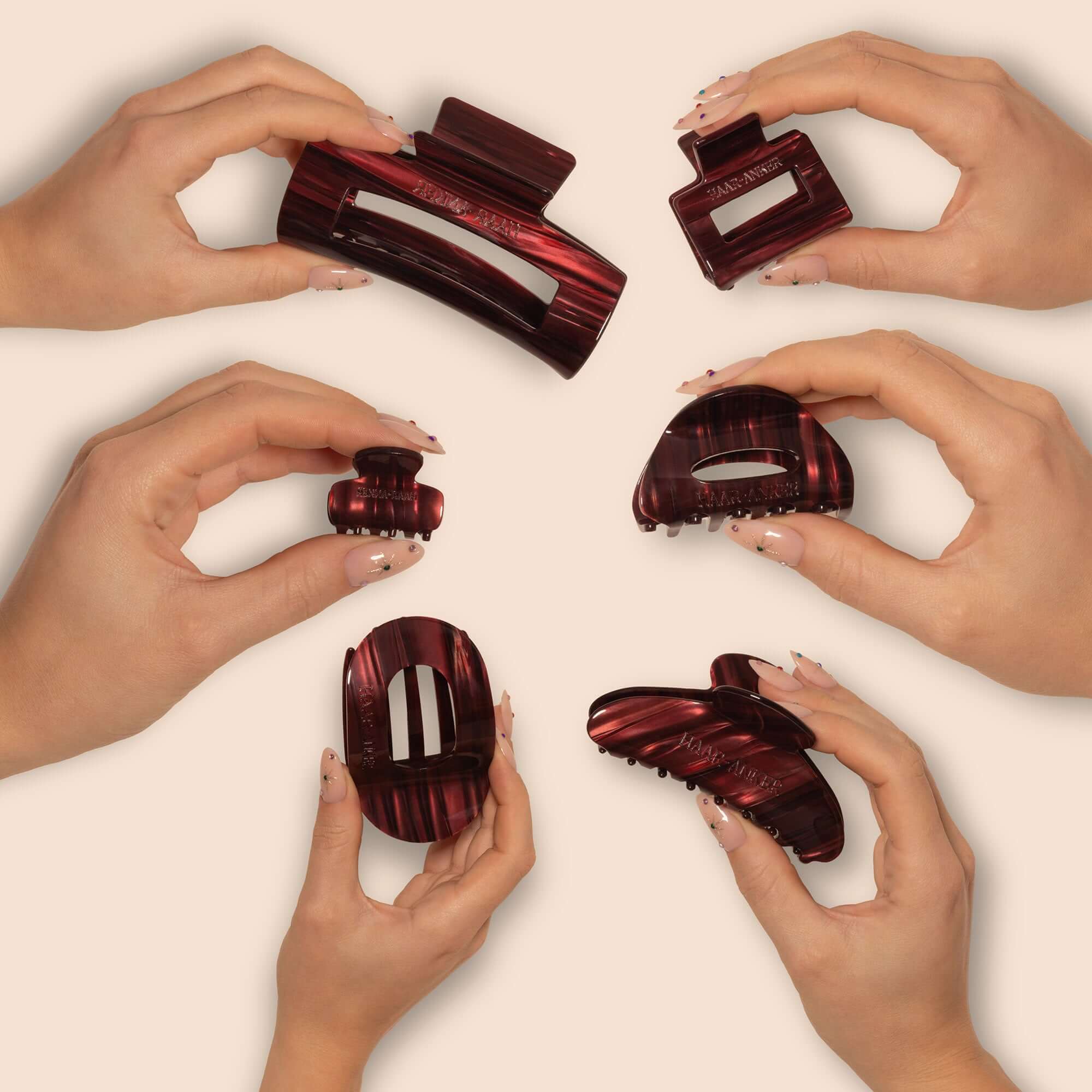 Shining Red | Haarklammer / HAAR-ANKER