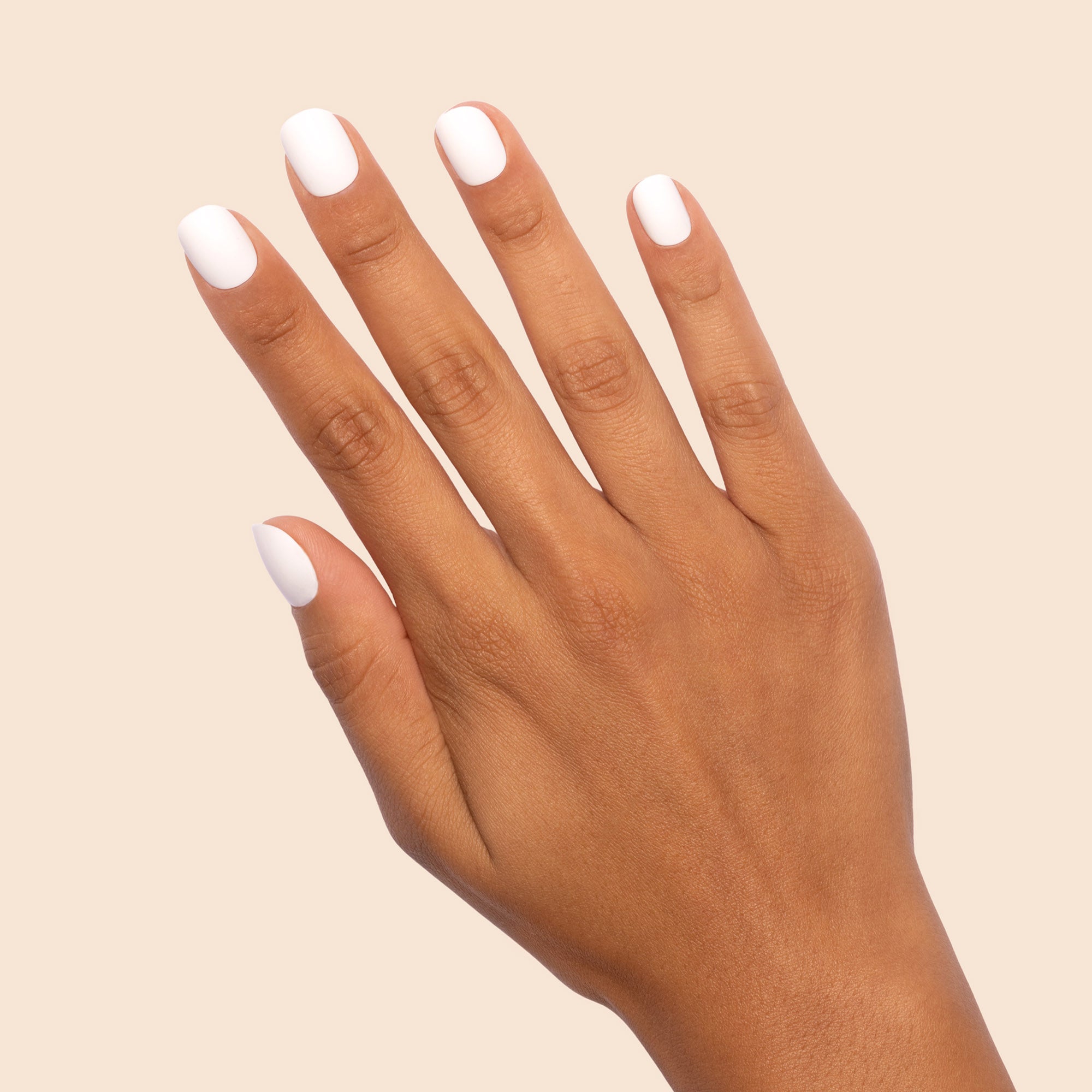 'Pure White' Soft Gel Press Ons | Short Round
