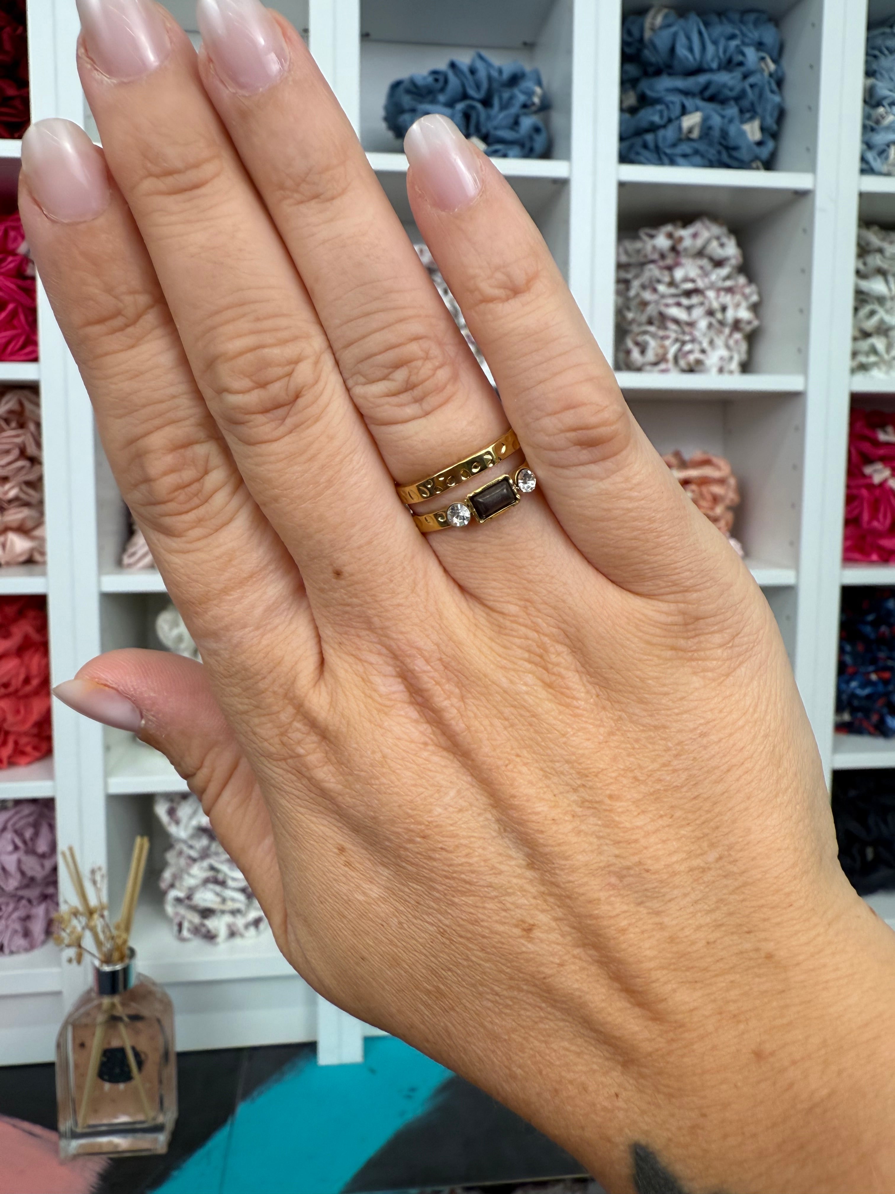 2er Ring mit Stein | Ring