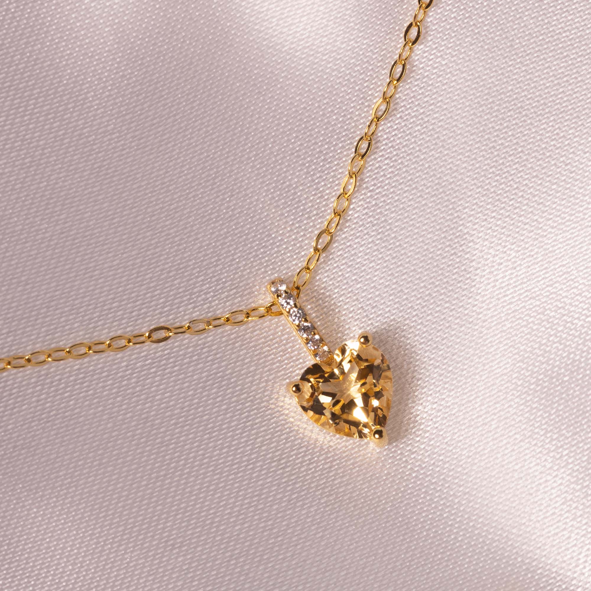 Herzkette mit Edelstein Gold | Halskette | HAAR-ANKER