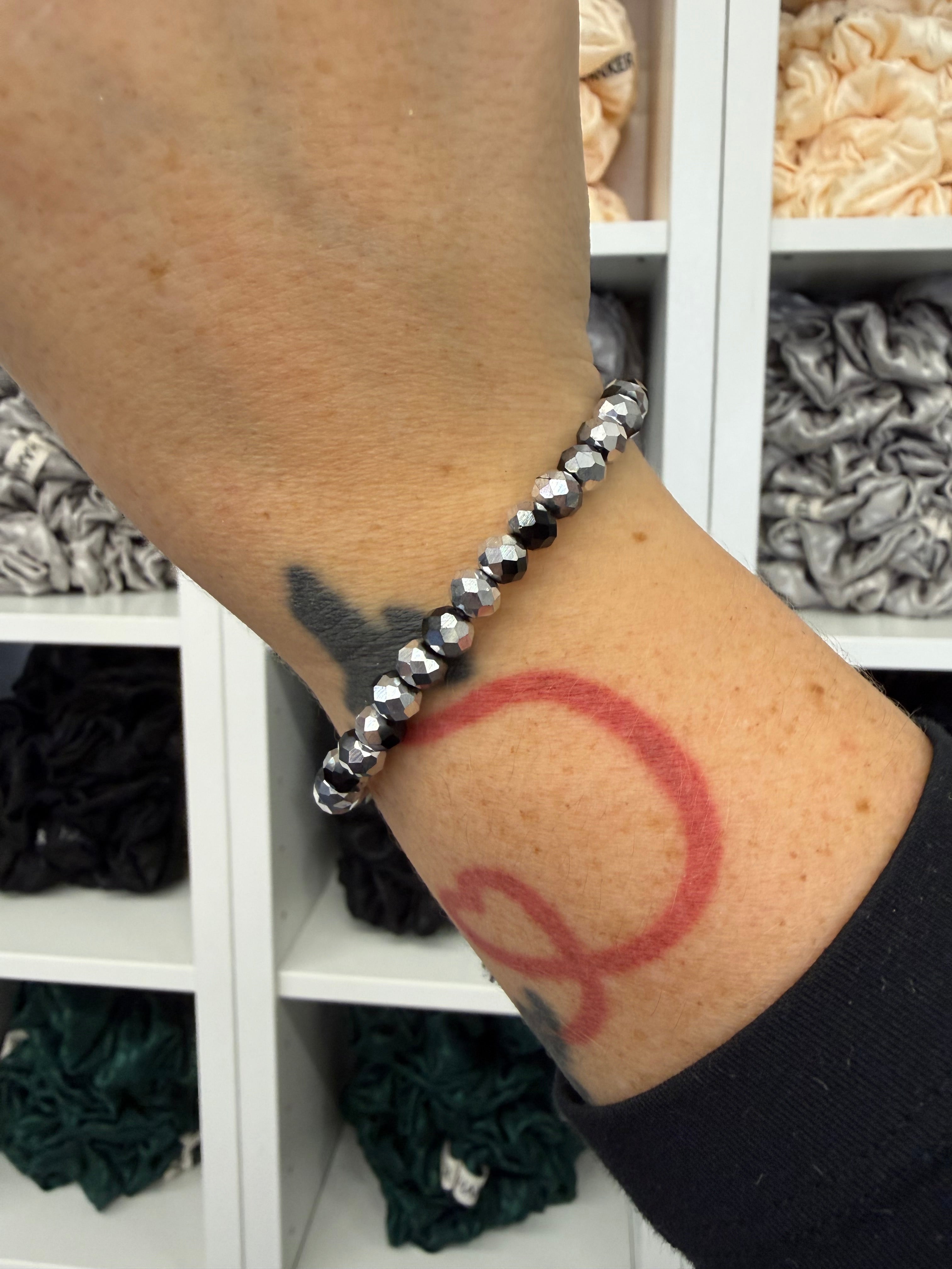 Glitzer Armbänder mit Puschel | Armband / HAAR-ANKER