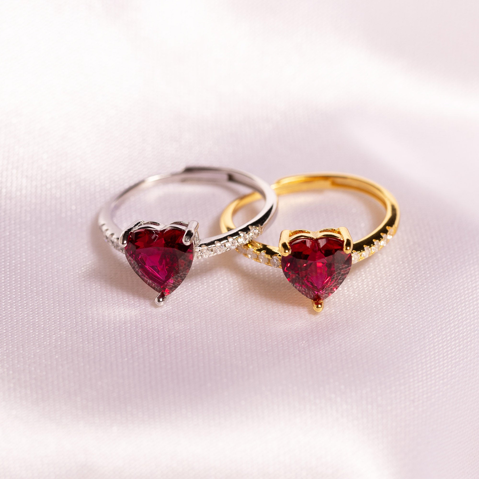 Herzringe mit Edelstein Gold | Ring | HAAR-ANKER