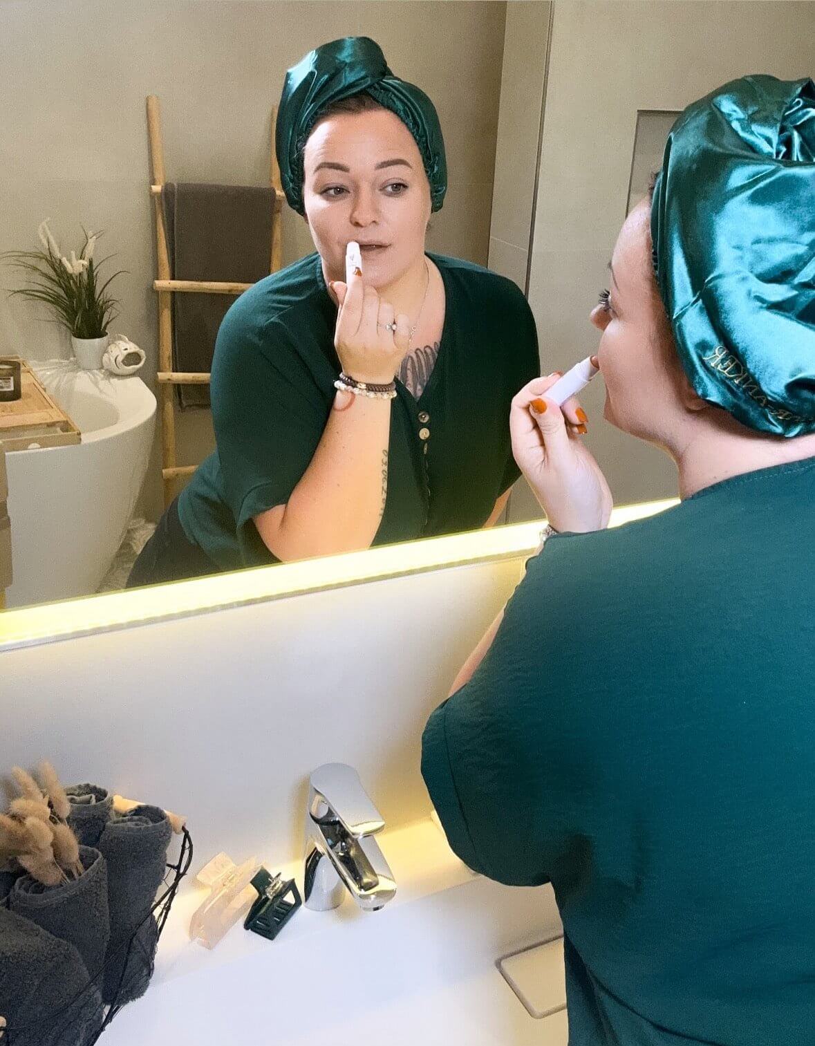 Hairtowel Smaragdgrün-Schwarz | HAAR-ANKER