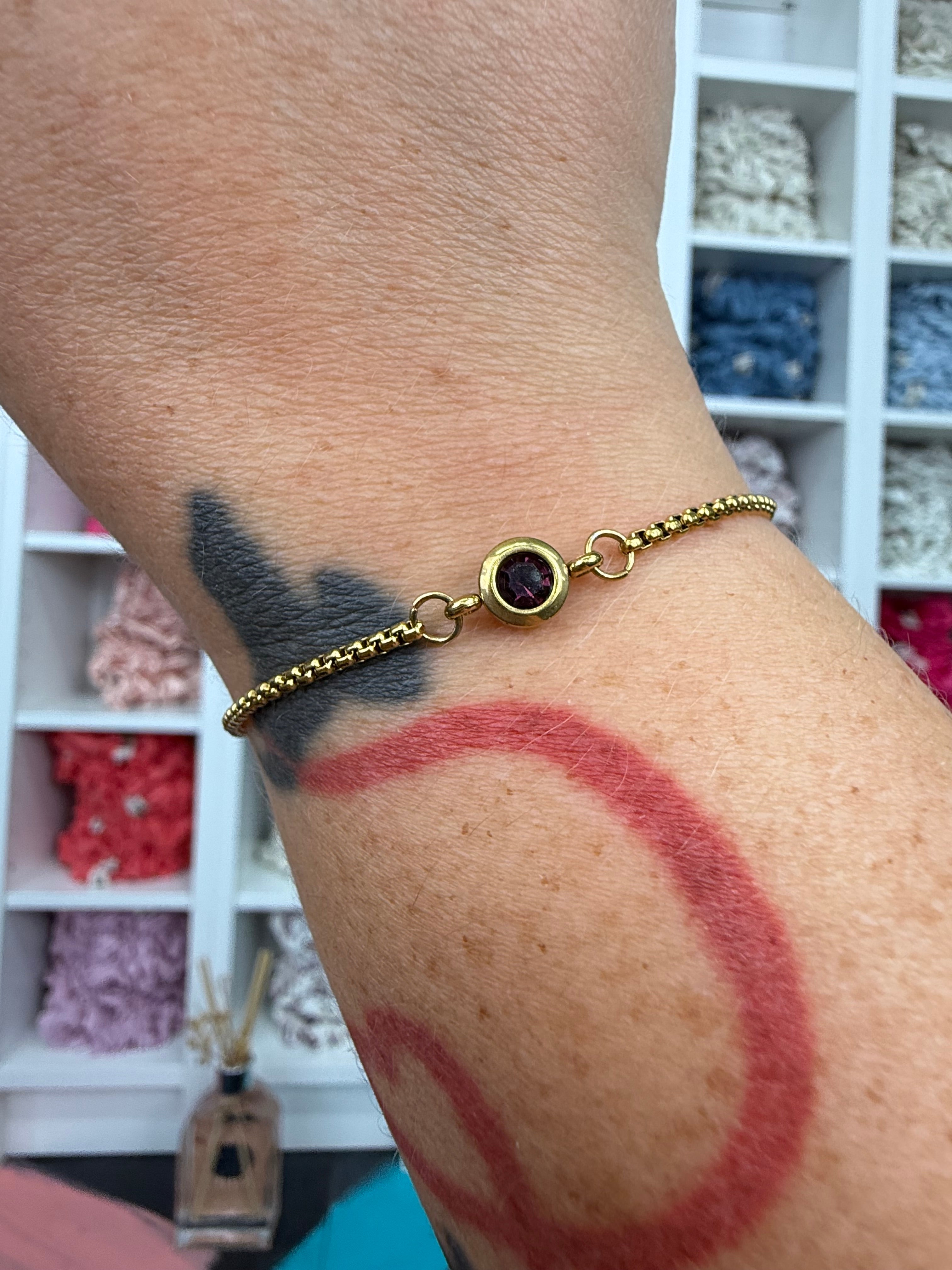 Armband mit Geburtsstein Gold | Armband