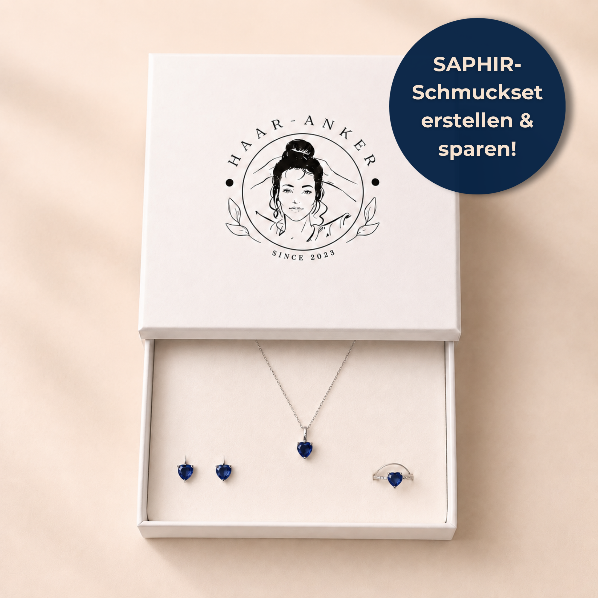 Bundle 'Saphir' Herzkollektion | Schmuckset