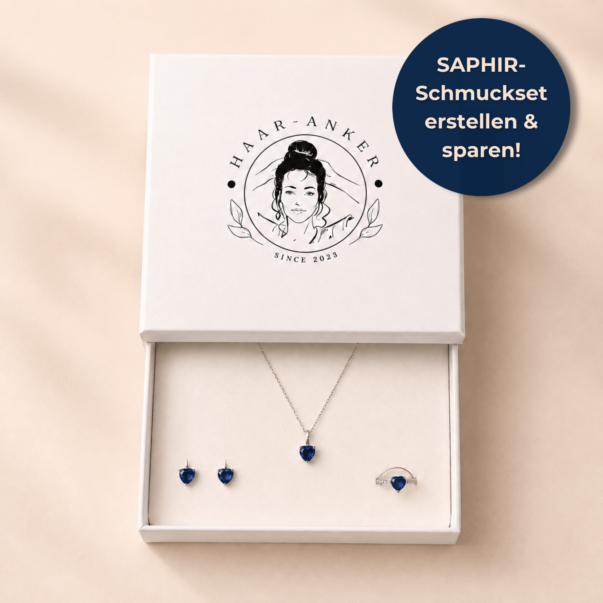 Bundle 'Saphir' Herzkollektion | Schmuckset