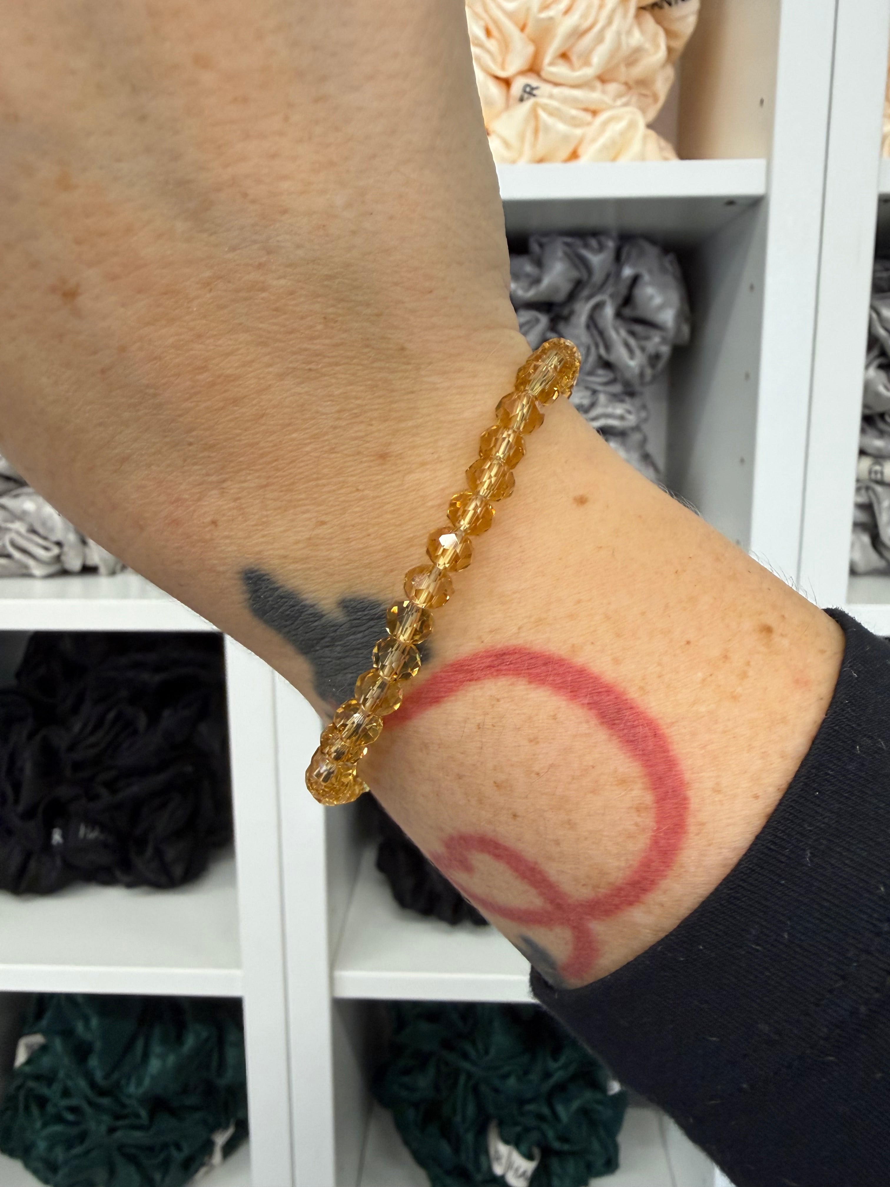 Glitzer Armbänder mit Puschel | Armband / HAAR-ANKER