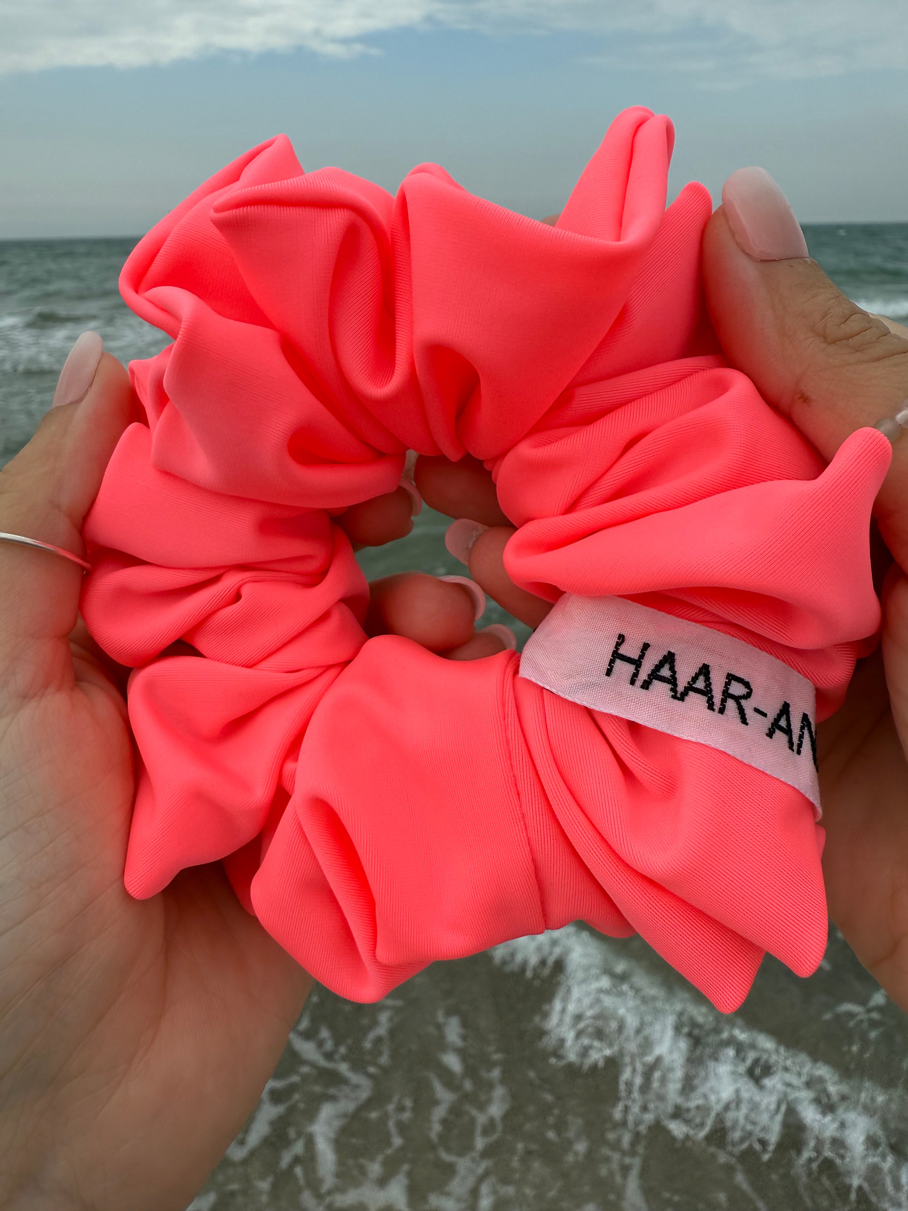 Neon Koralle – Active Kollektion | Scrunchie