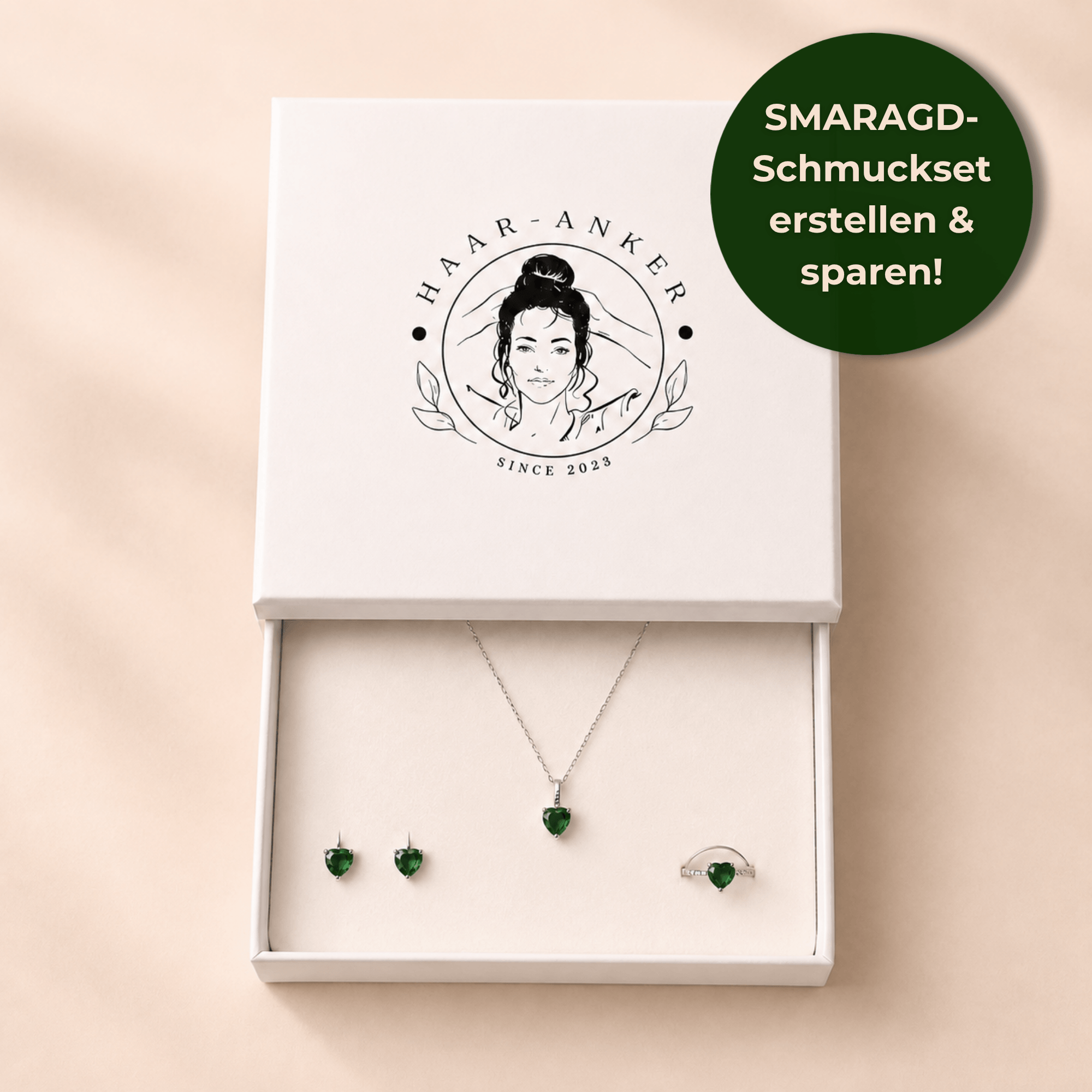 Bundle 'Smaragd' Herzkollektion | Schmuckset
