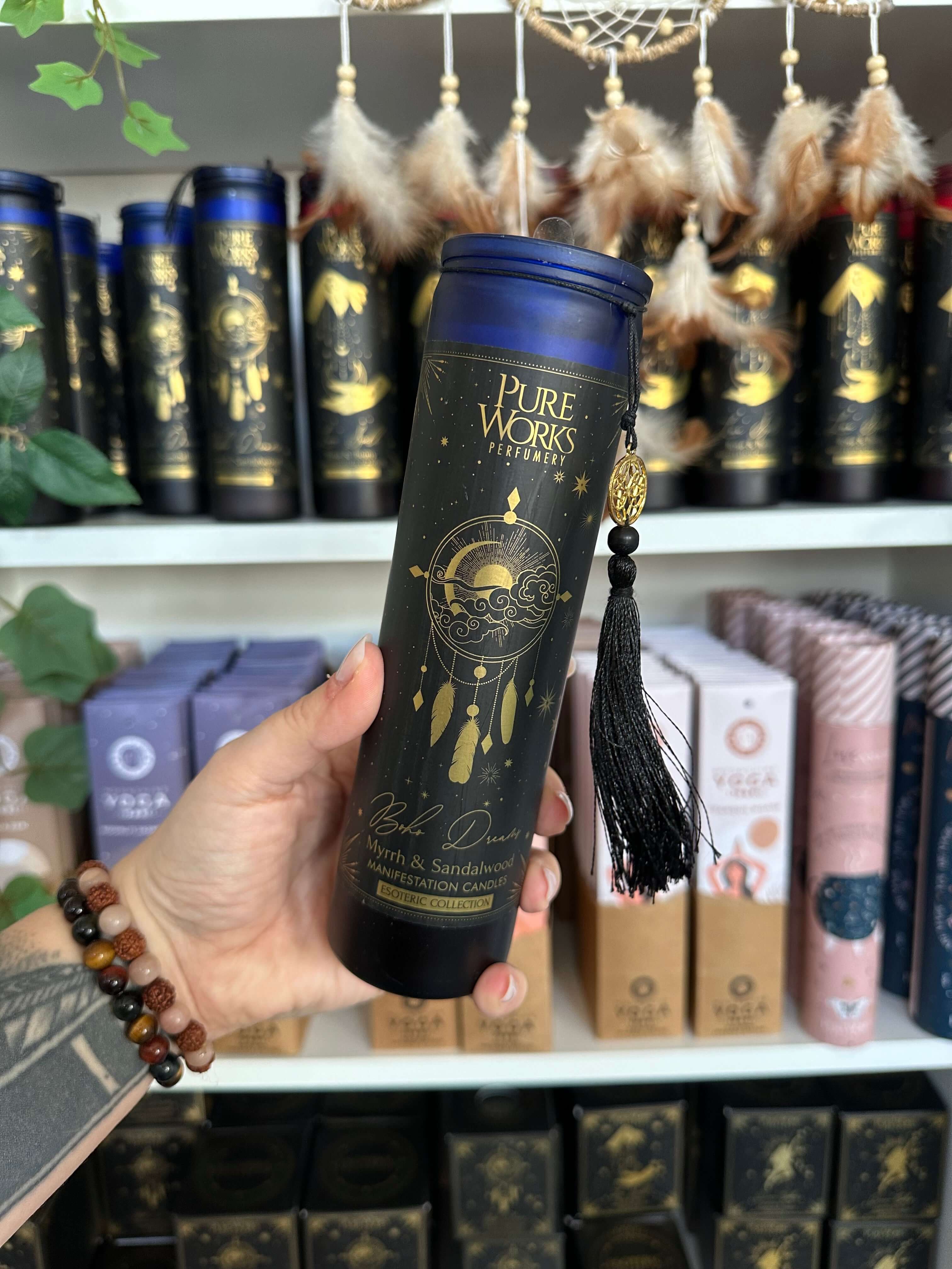 Boho Dreams Lang | Manifestationskerze // HAAR-ANKER