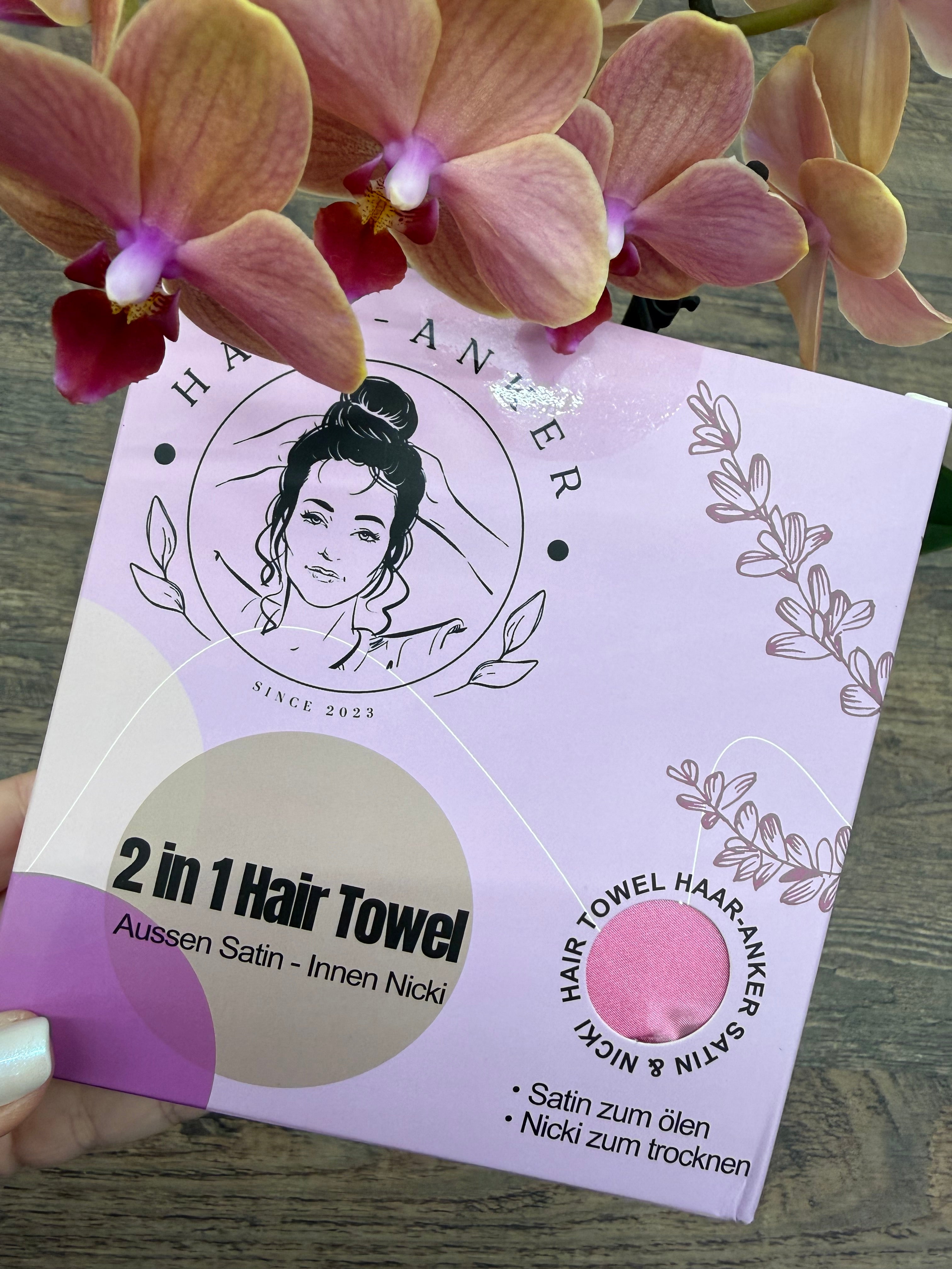 Hairtowel-Smaragdgrün-Schwarz