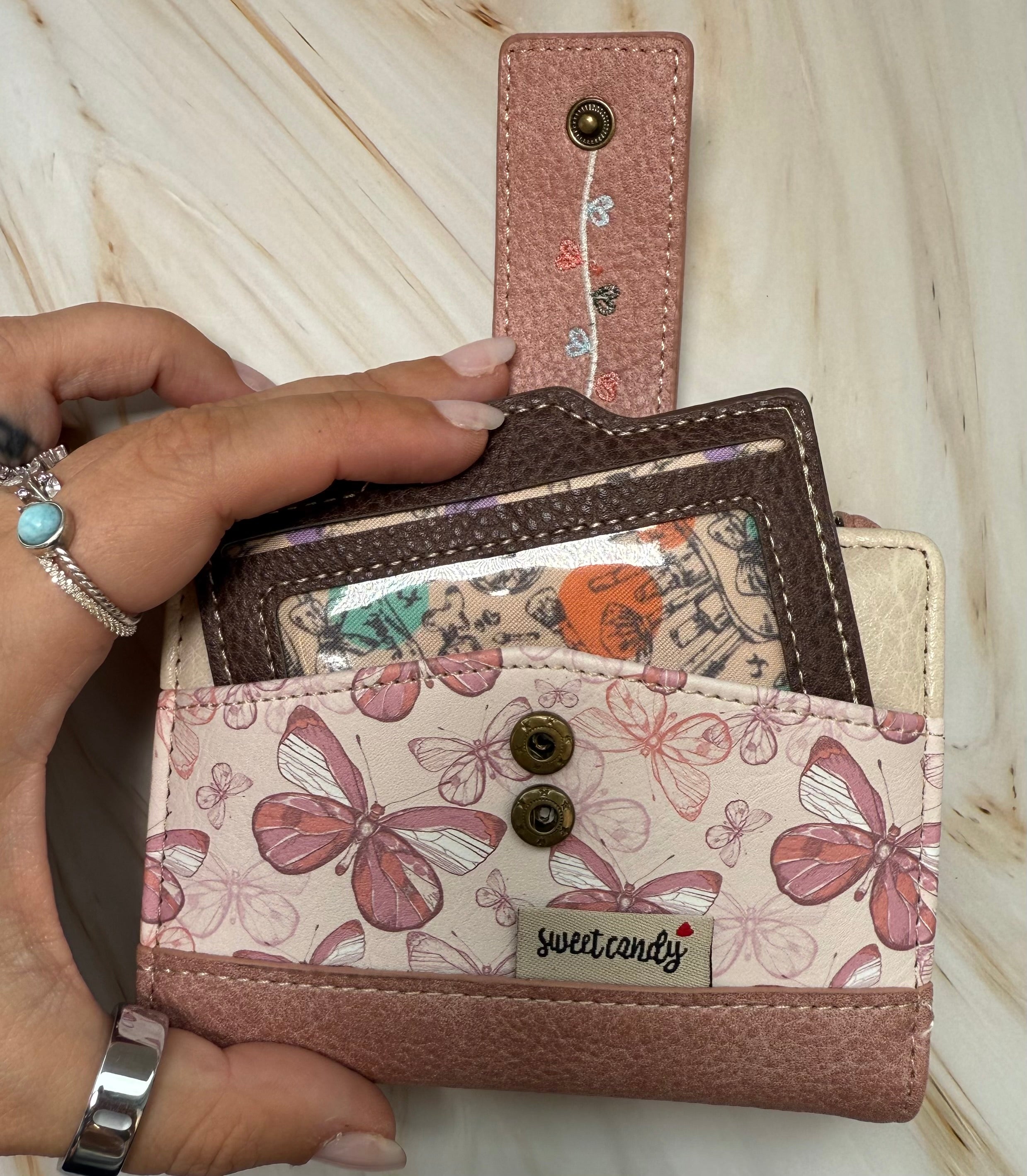 Schmetterling Rosa Klein | Portemonnaie