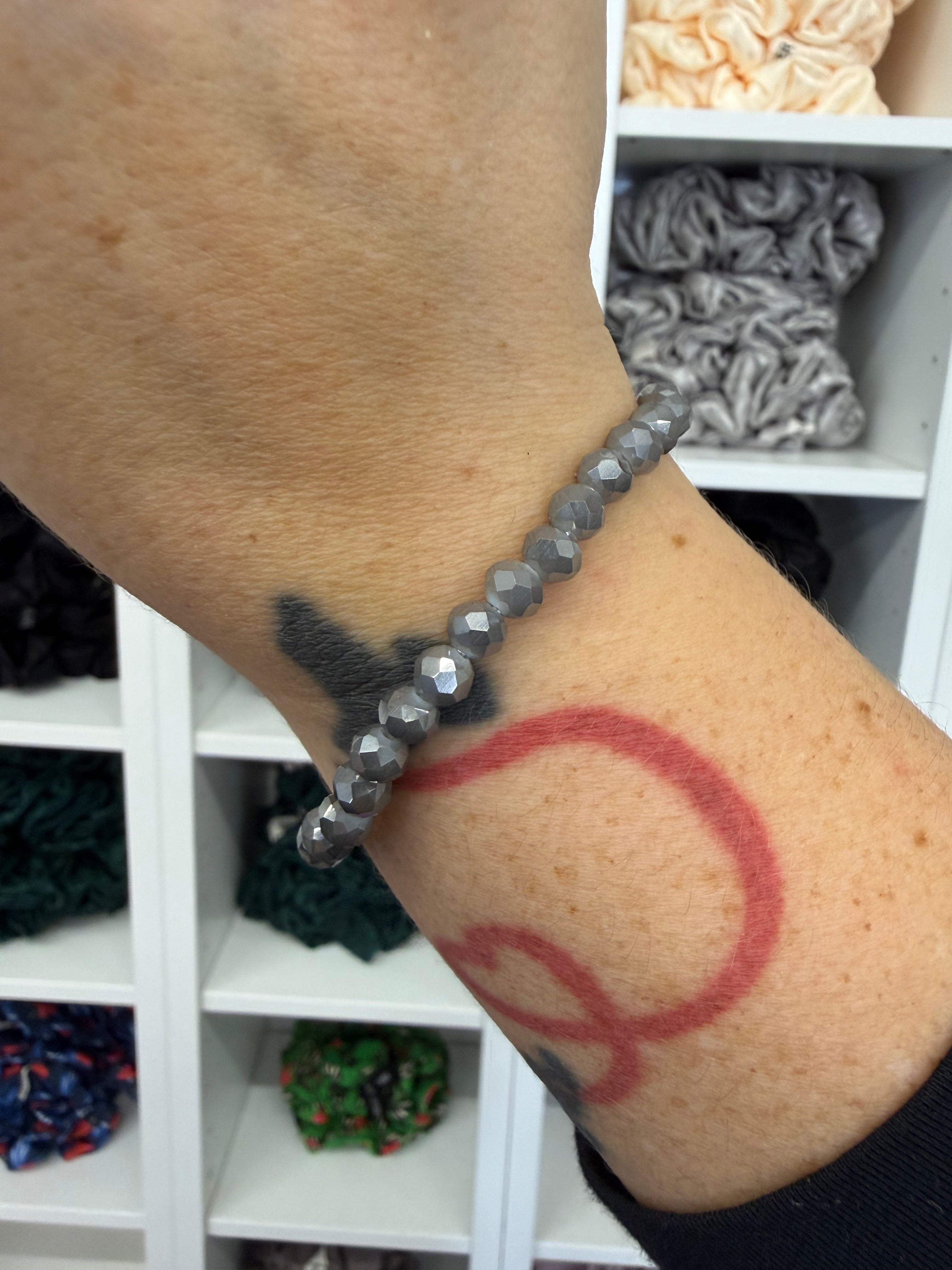 Glitzer Armbänder mit Puschel | Armband / HAAR-ANKER