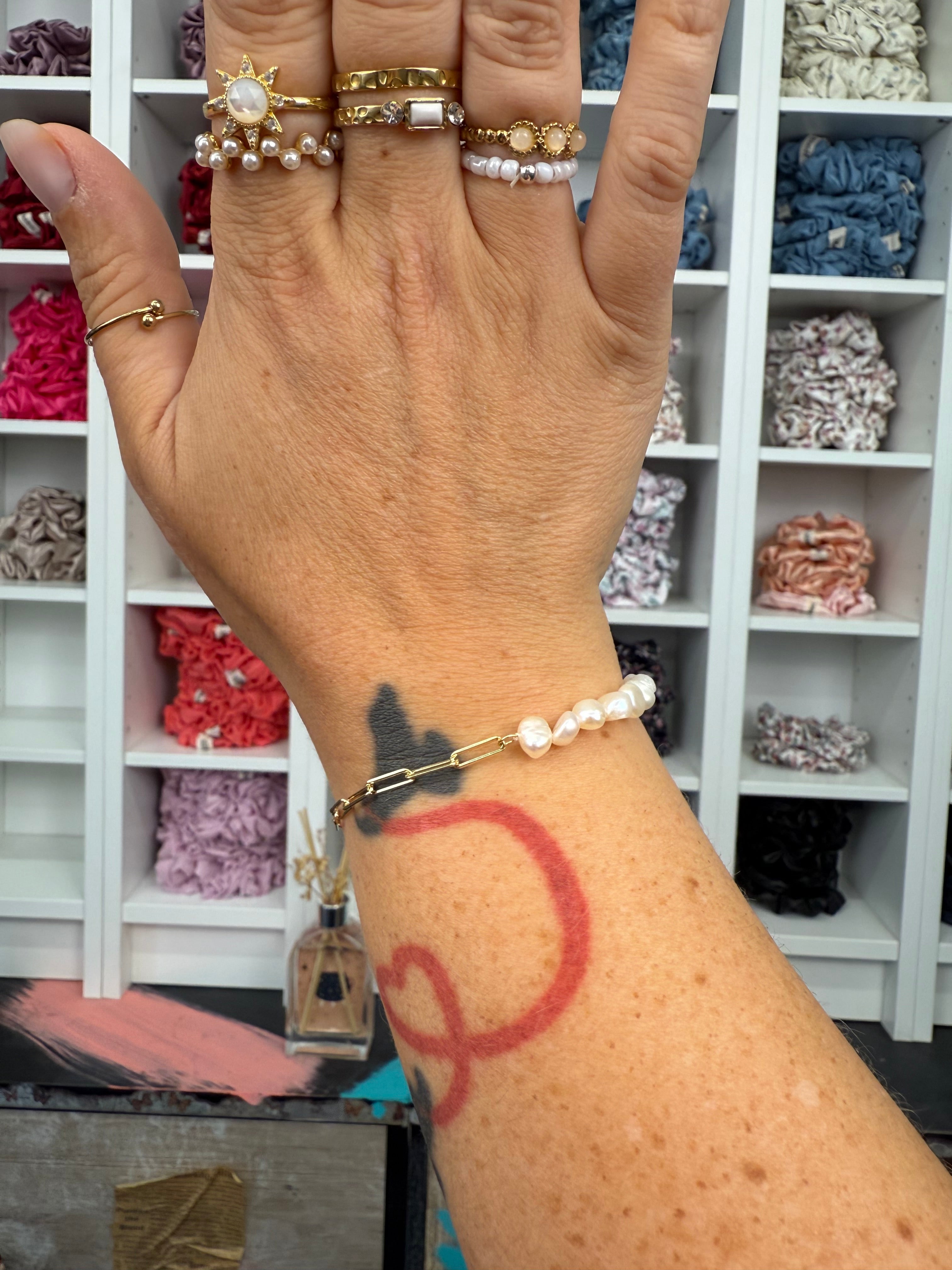 Süsswasserperlenarmband 50/50 | Armband