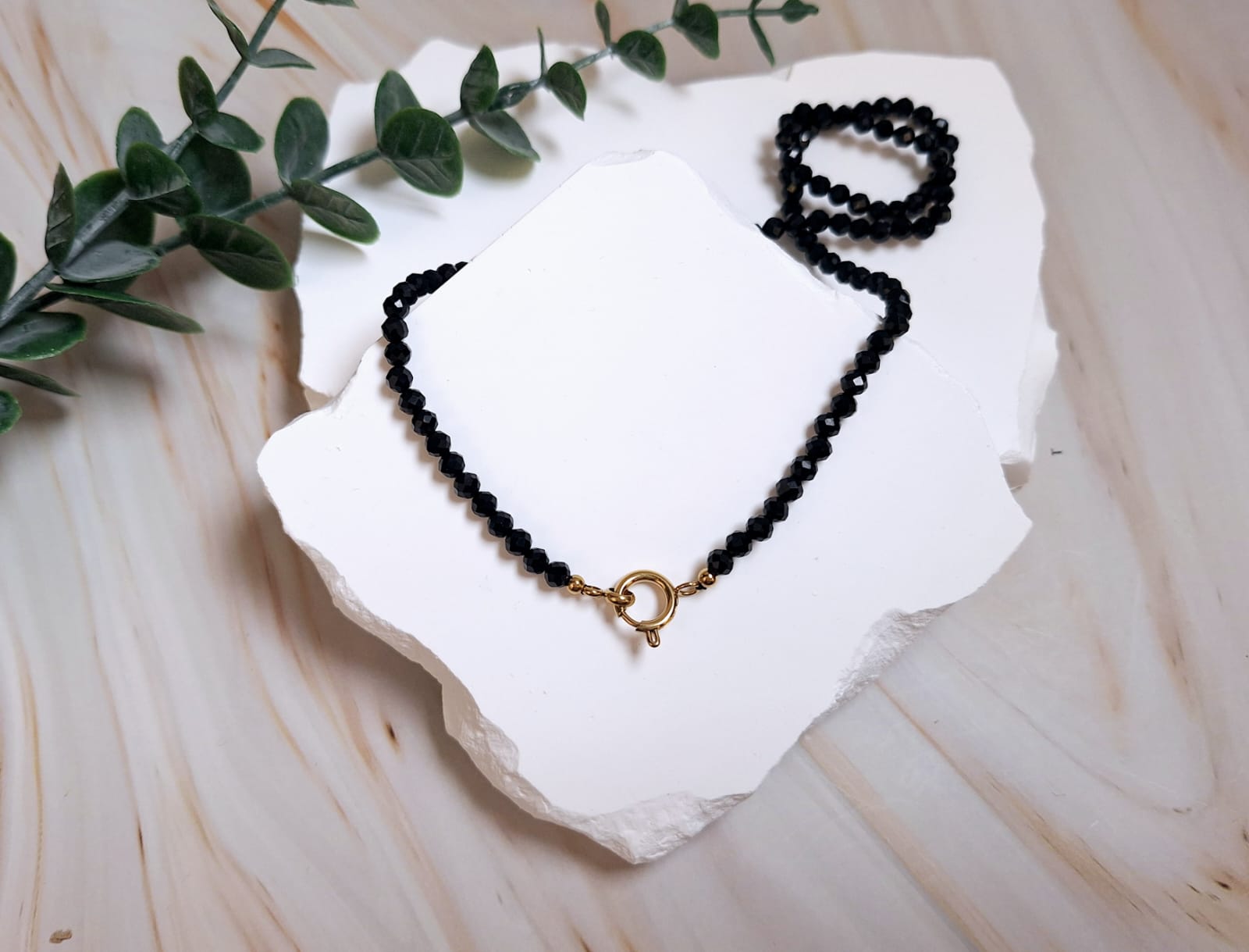 Charmkette Gold mit Edelstein | Halskette