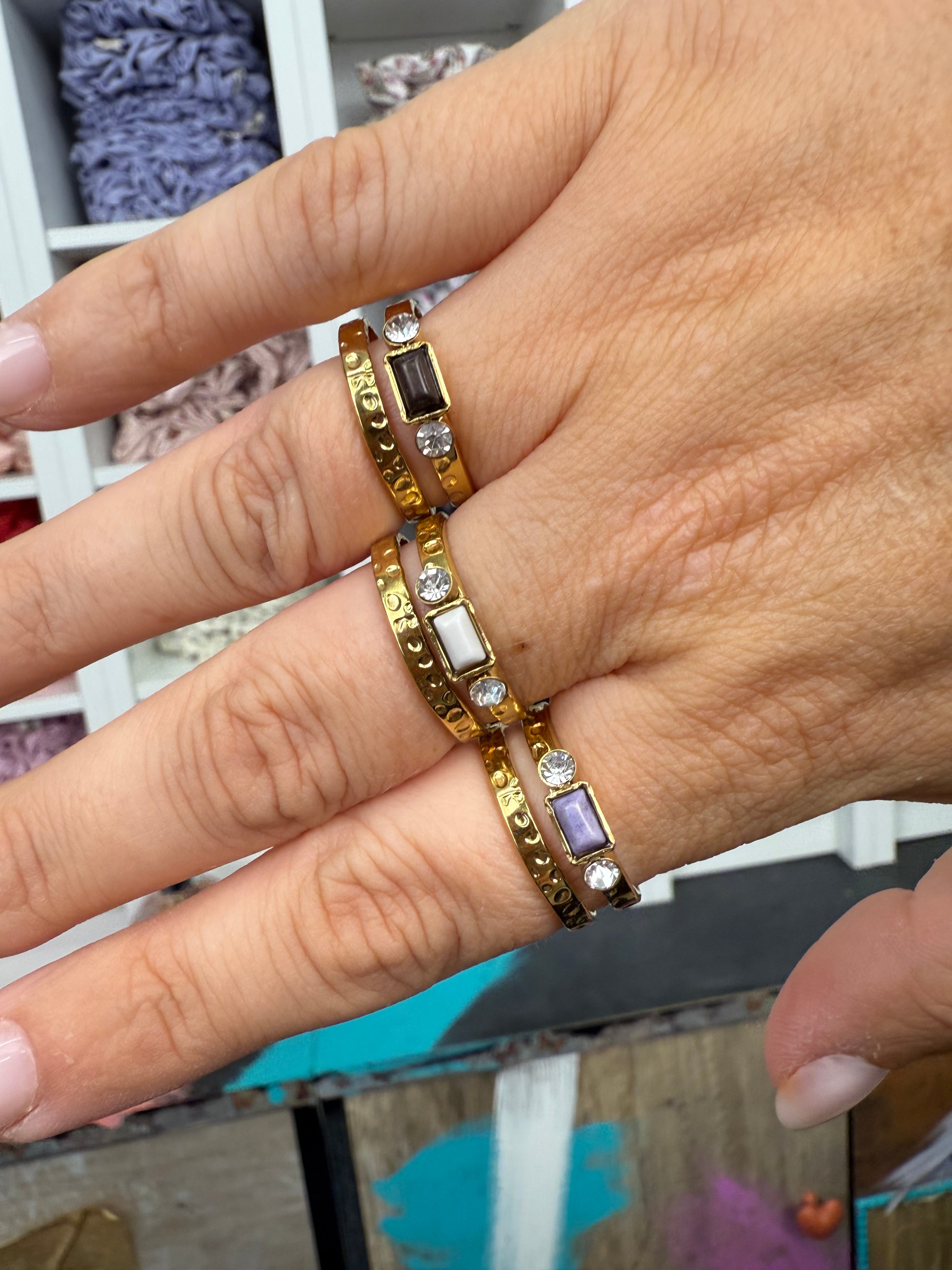 2er Ring mit Stein | Ring
