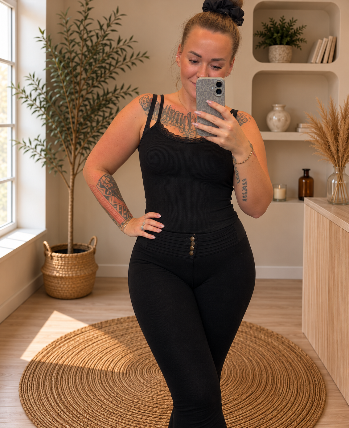 Basic-Top Spitze aus Bambus verschied. Farben | Shirt
