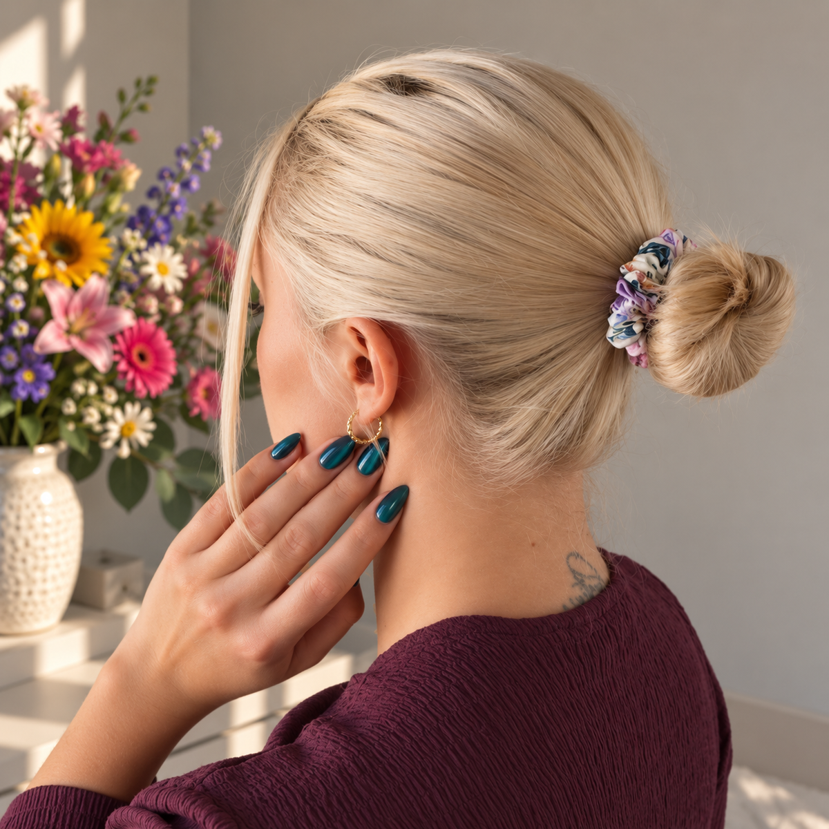 3er Set 'Flower' – Hell | Scrunchie-Minis