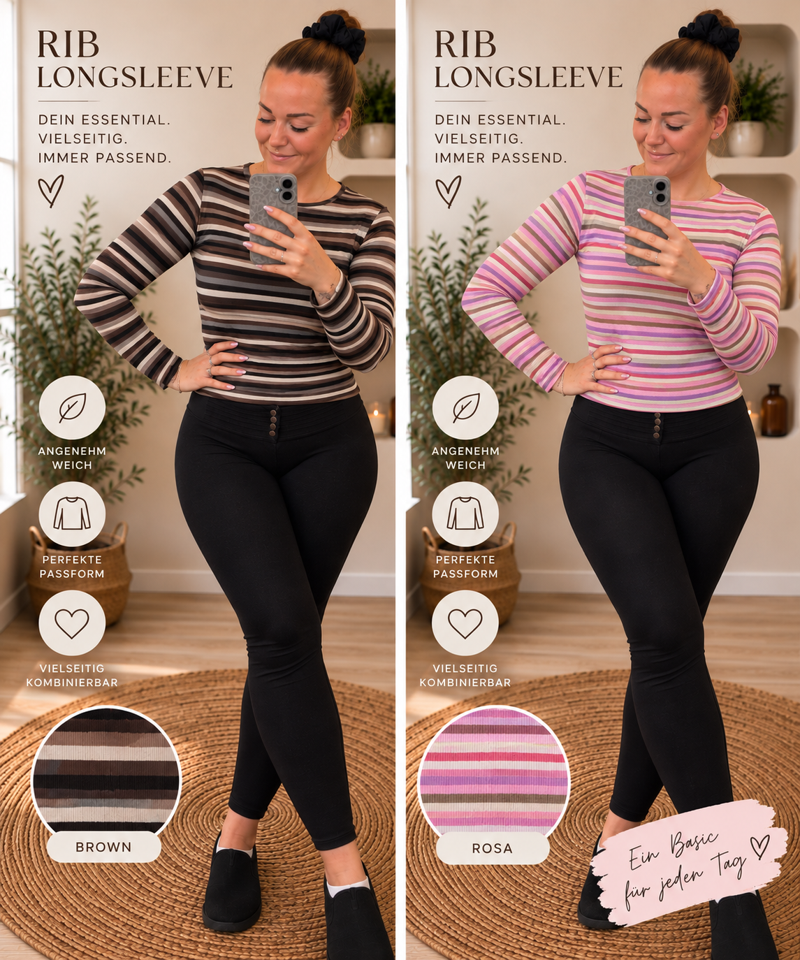 Stripes Kaschmir Langarmshirt | Shirt