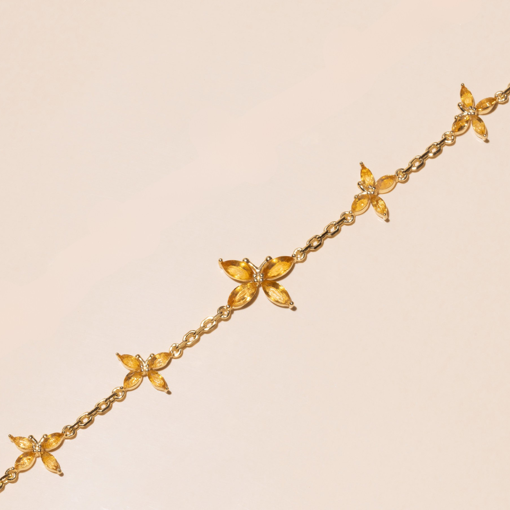 Armband 'Schmetterling mit Edelstein' – Gold | Armband