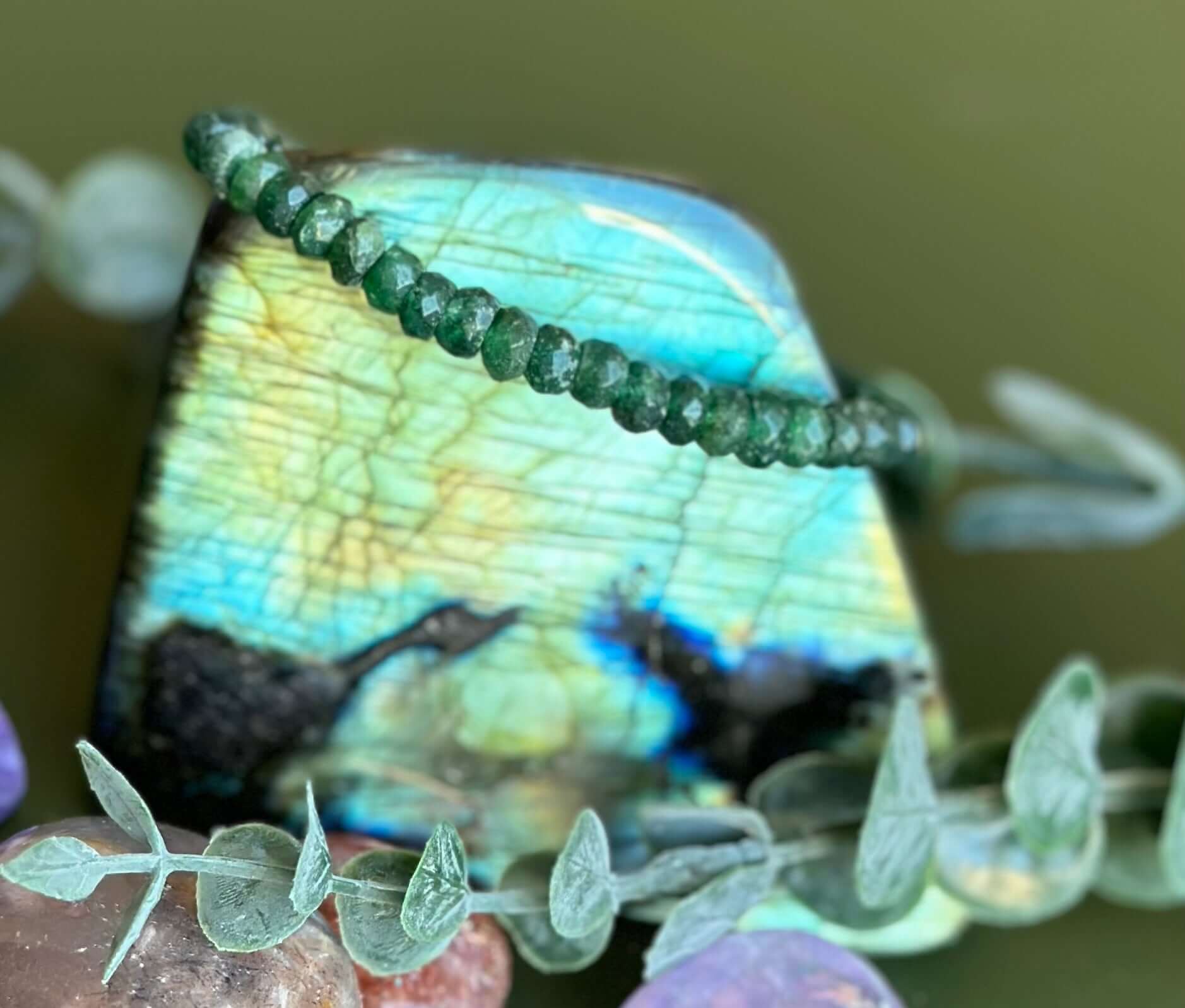 Smaragd facettiert AA| Kugelarmband | HAAR-ANKER
