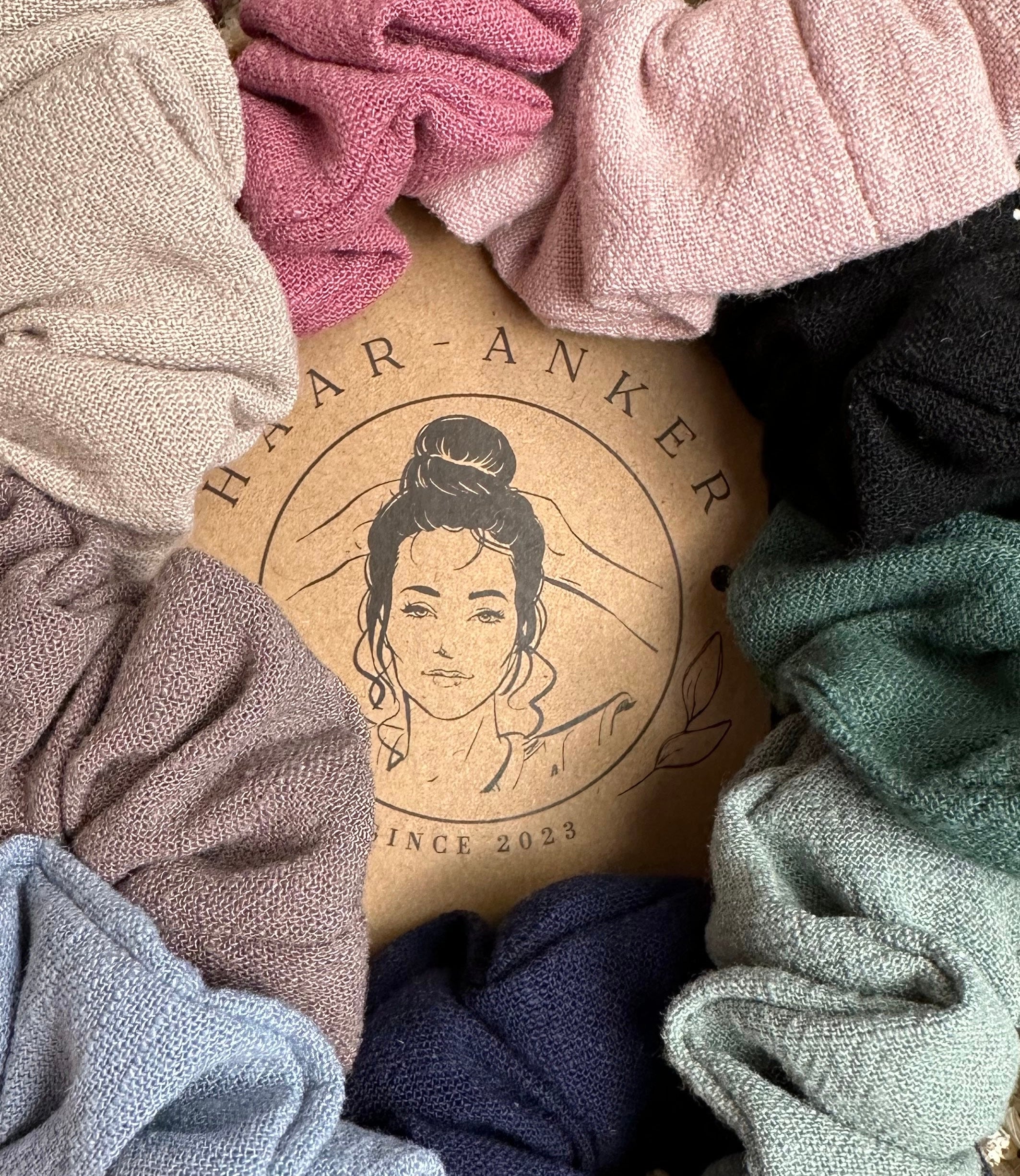 Viskose-Leinen | Scrunchie // HAAR-ANKER