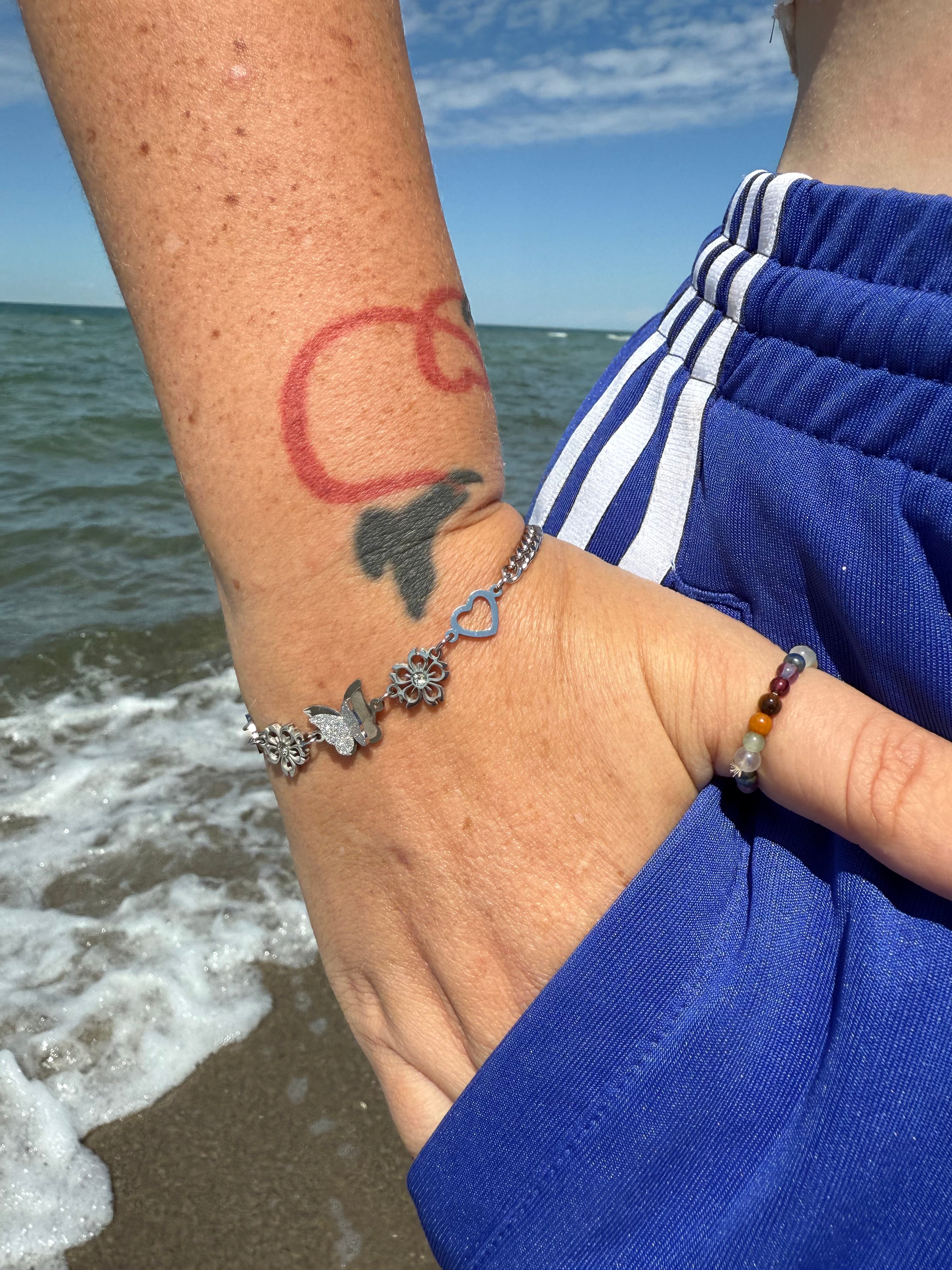 Schmetterling & Blume Edelstahl | Armband