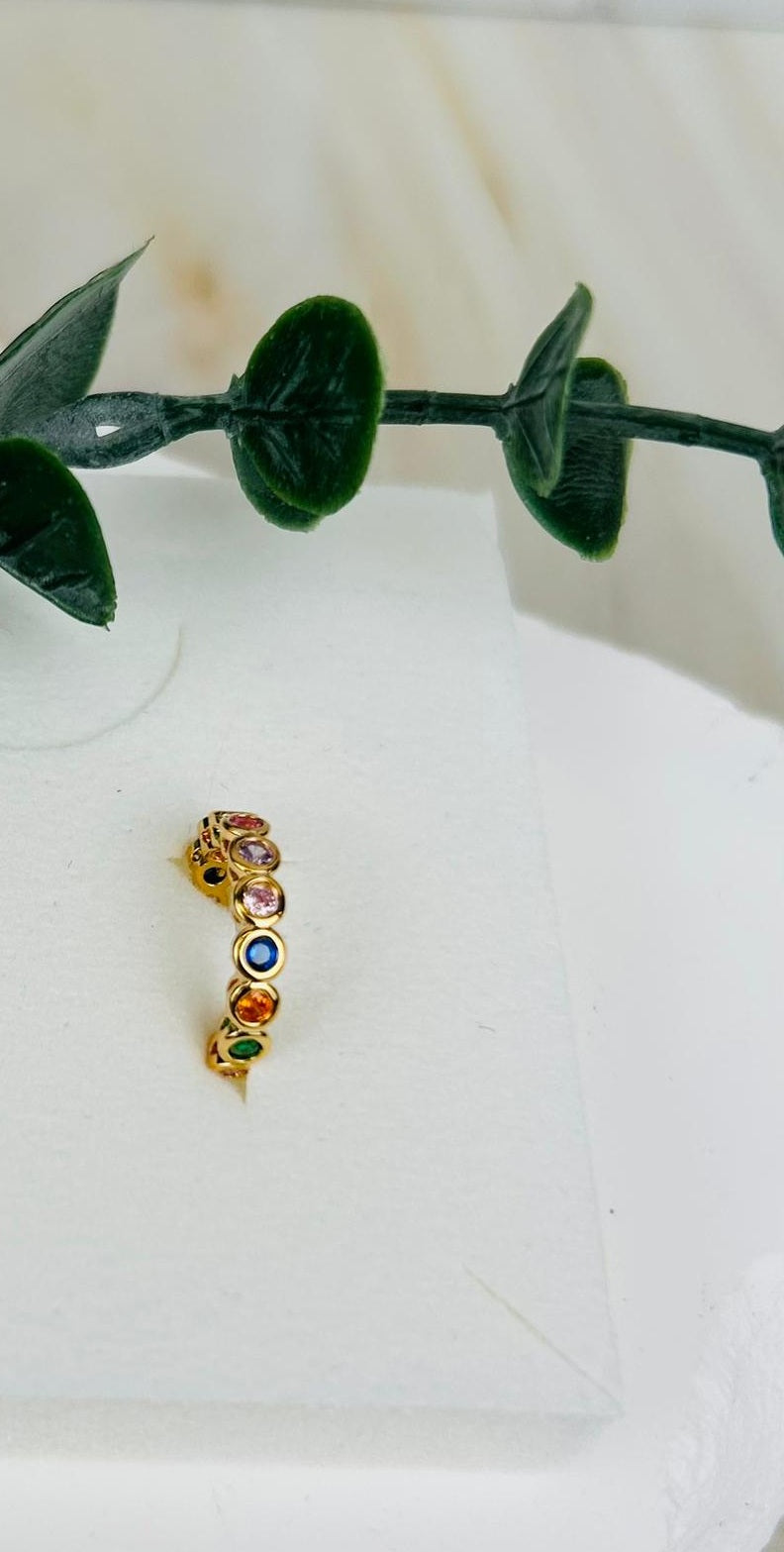 Bunte Steine verschied. Varianten | Earcuffs