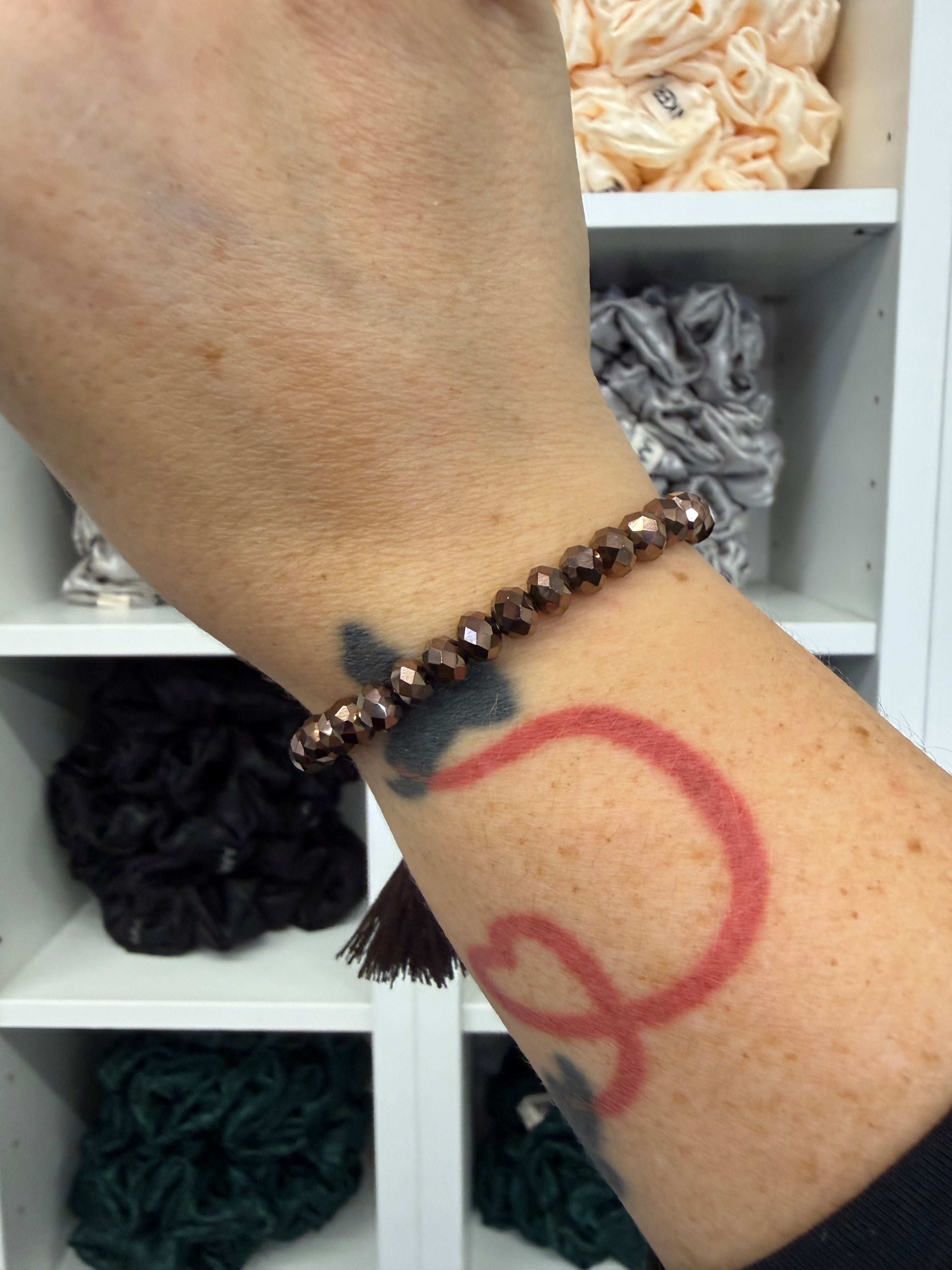Glitzer Armbänder mit Puschel | Armband / HAAR-ANKER