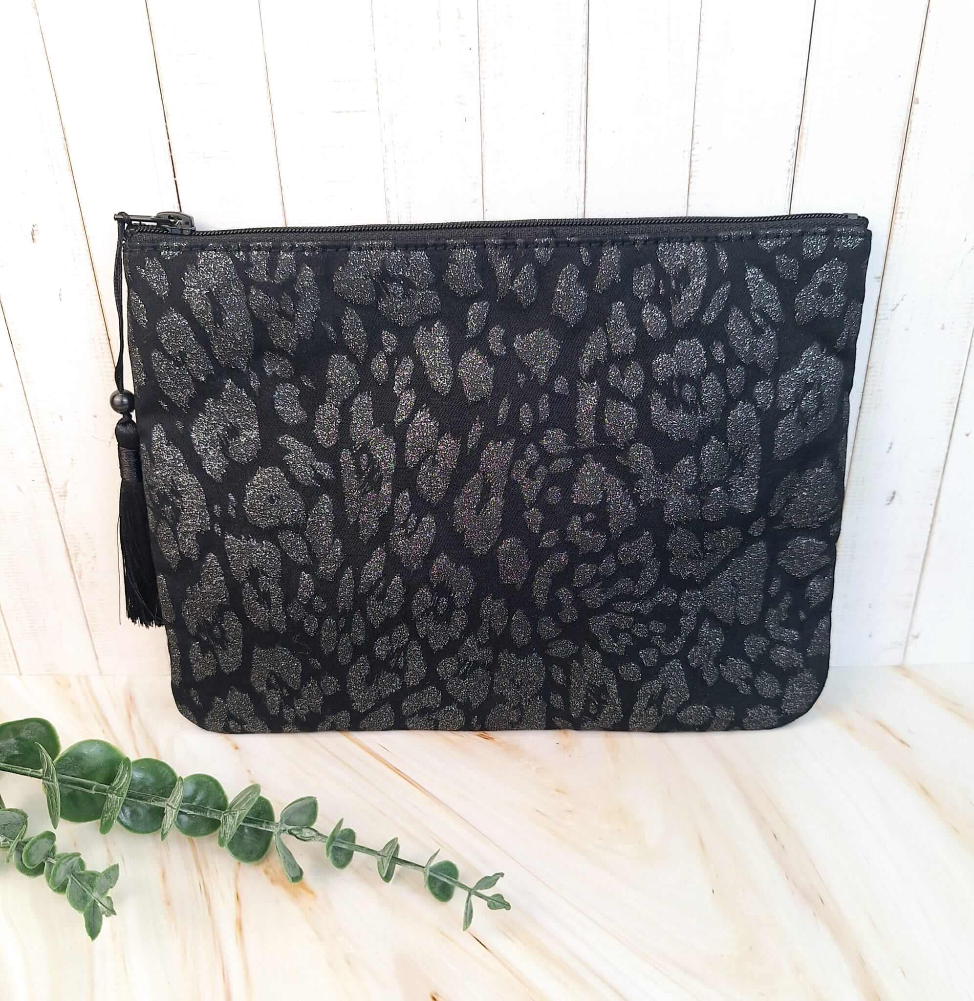 Leo Glitzer Schwarz | Kosmetiktasche / HAAR-ANKER