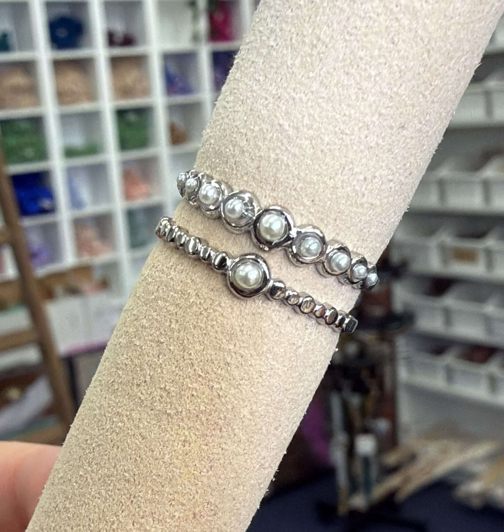 Doppelring viele Perlen | Ring | HAAR-ANKER