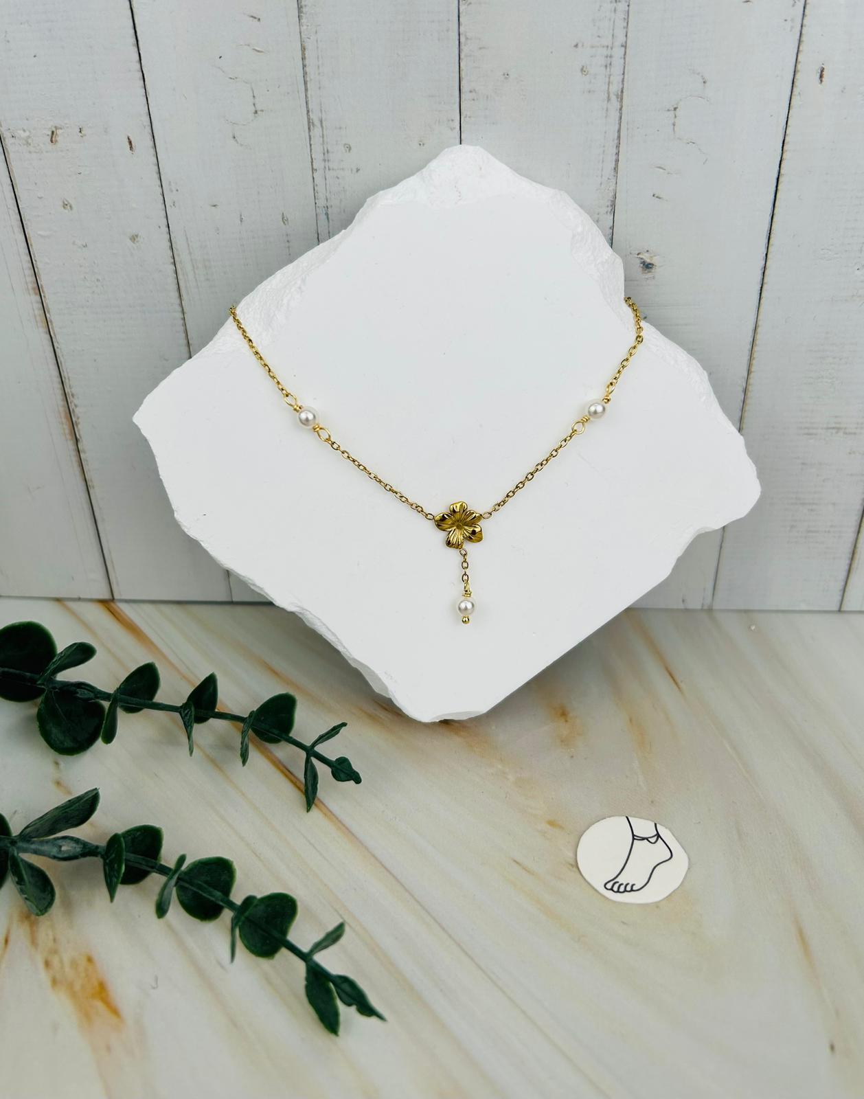 Fusskettchen 'Goldene Blume' | Fusskette Nr. 21