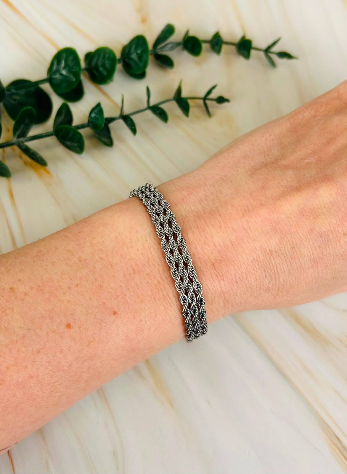 3er Armband geflochten | Armband Nr. 47 - HAAR-ANKER