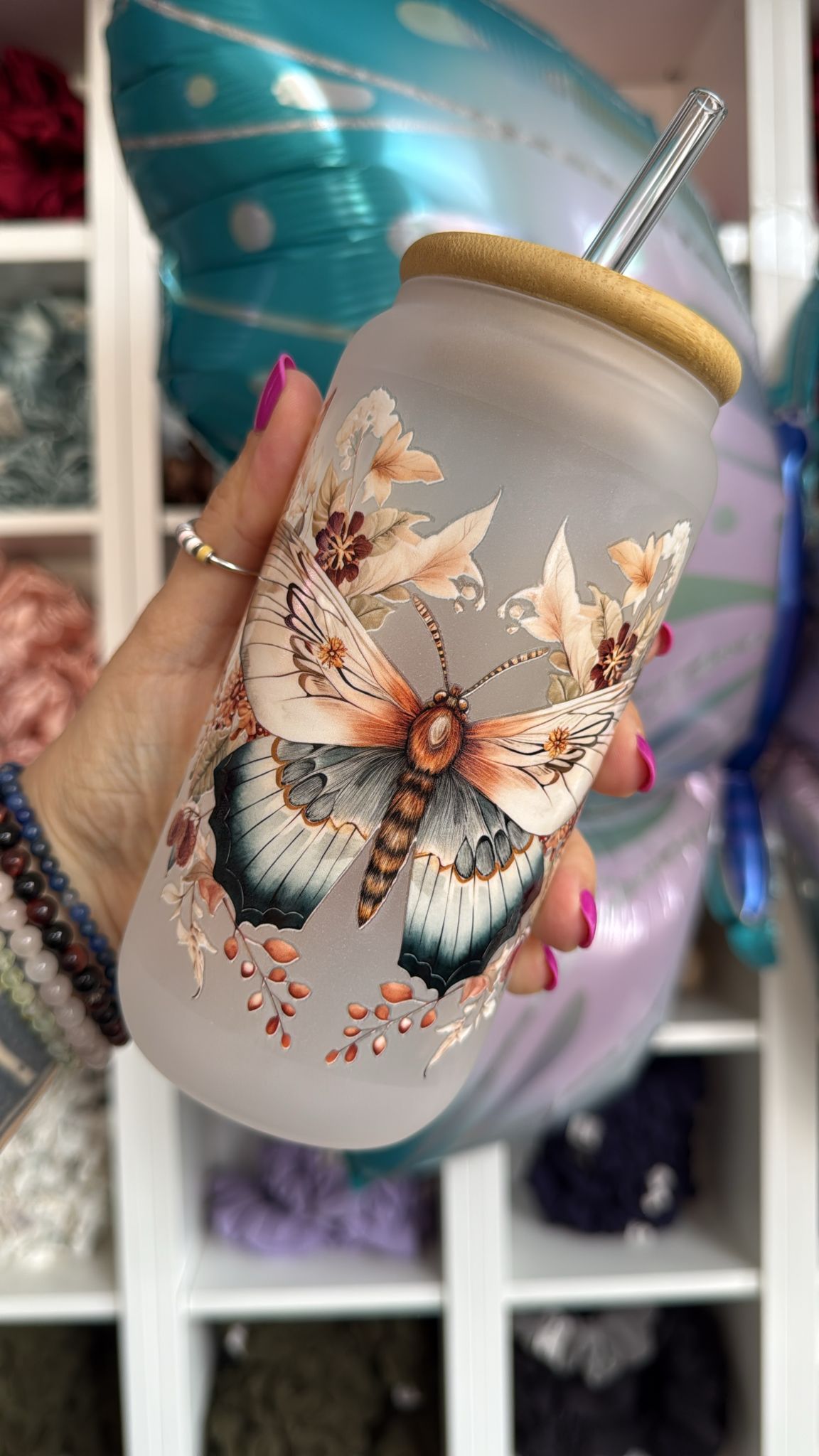 Mystic Moth Beige | Trinkglas