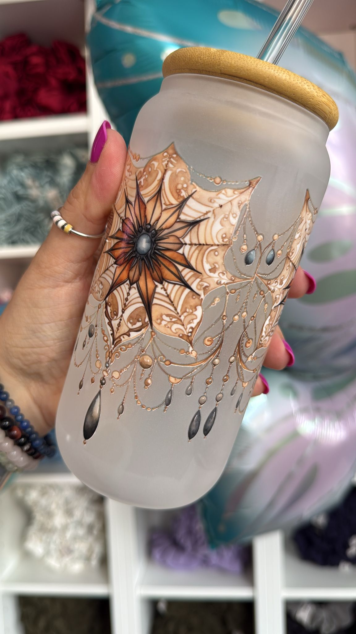 Mystic Moth Beige | Trinkglas