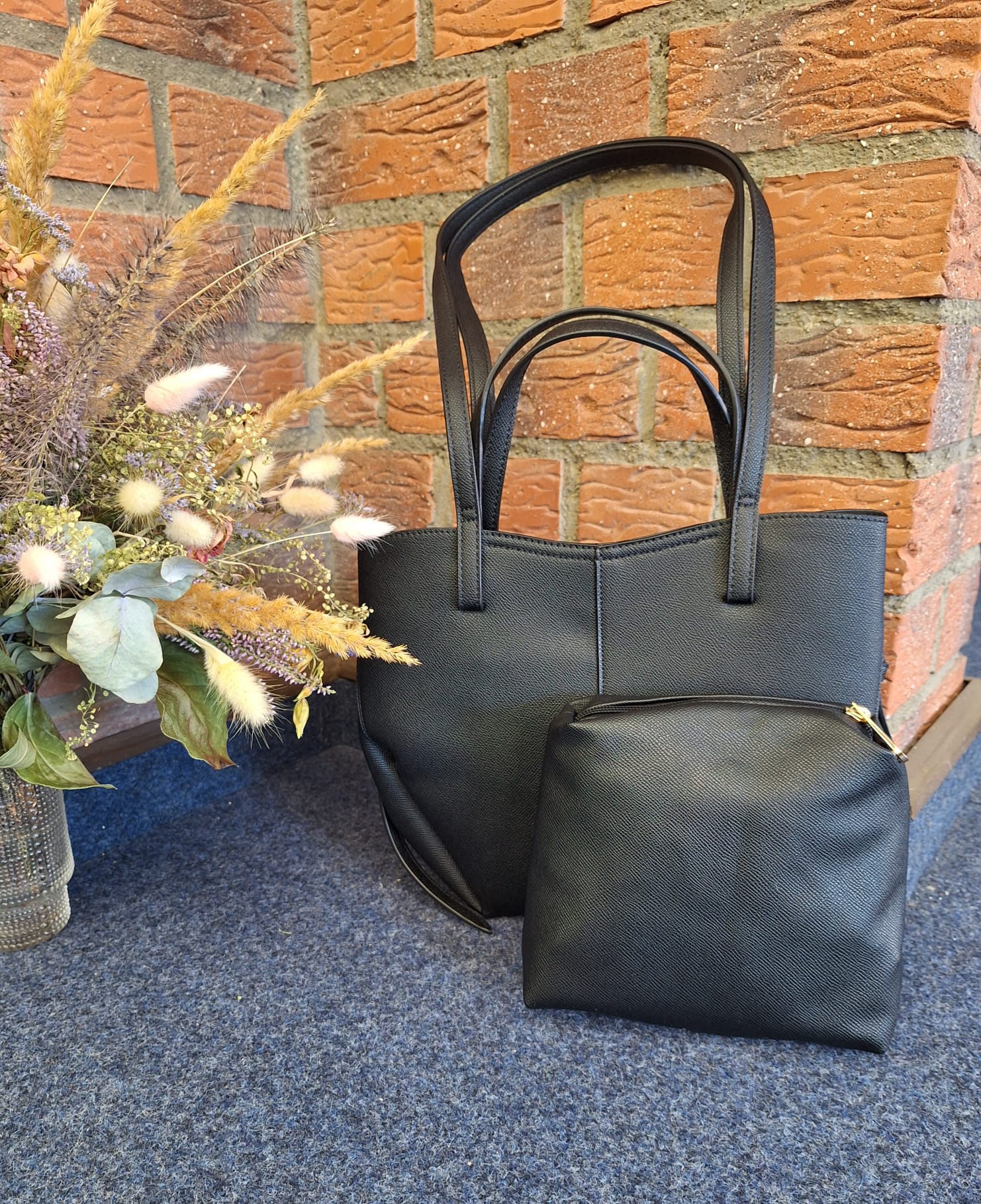 2-in-1 Handtasche & Beauty Bag Wildleder | Tasche | HAAR-ANKER