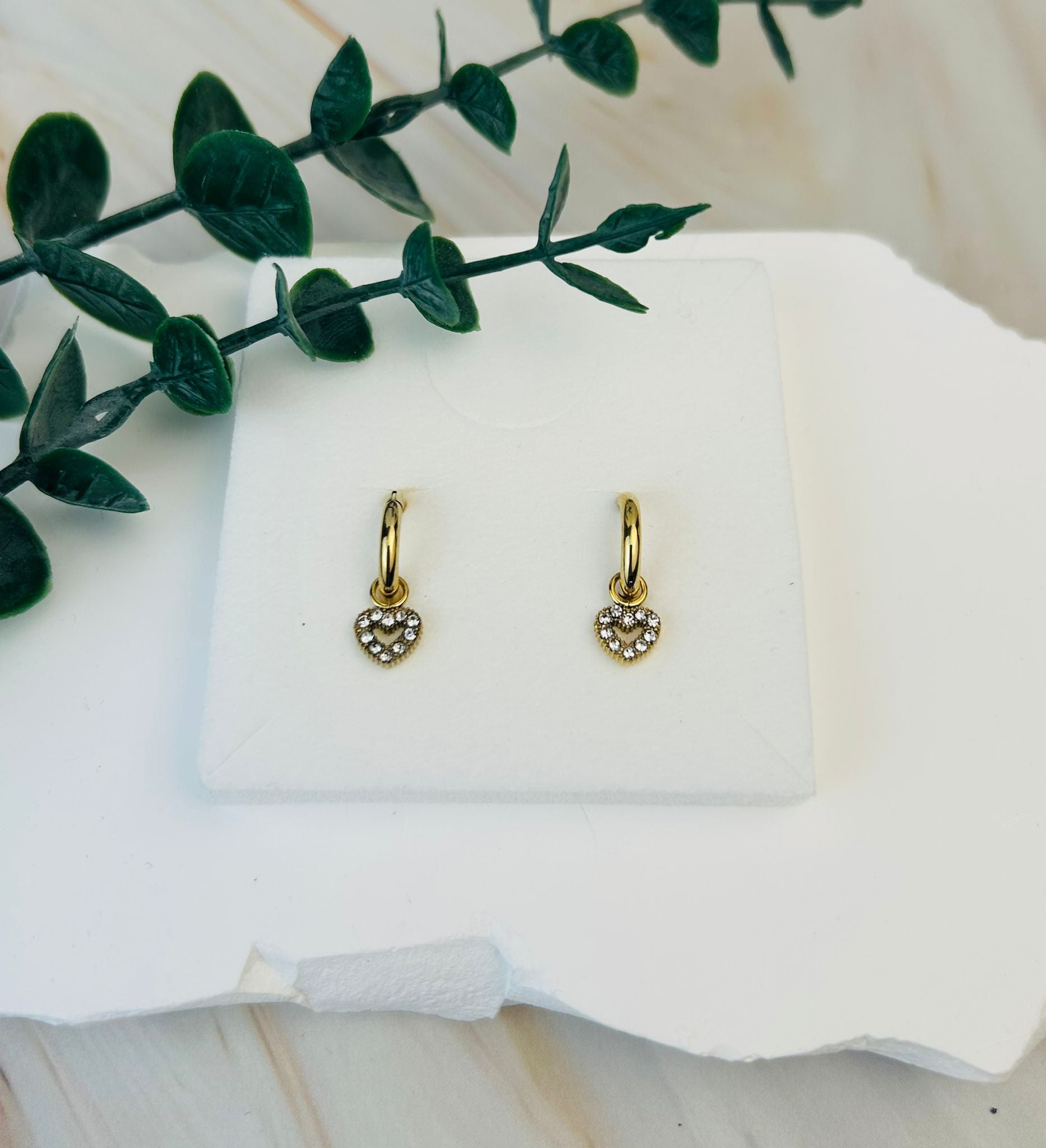 Creolen mit Herzen | Ohrringe