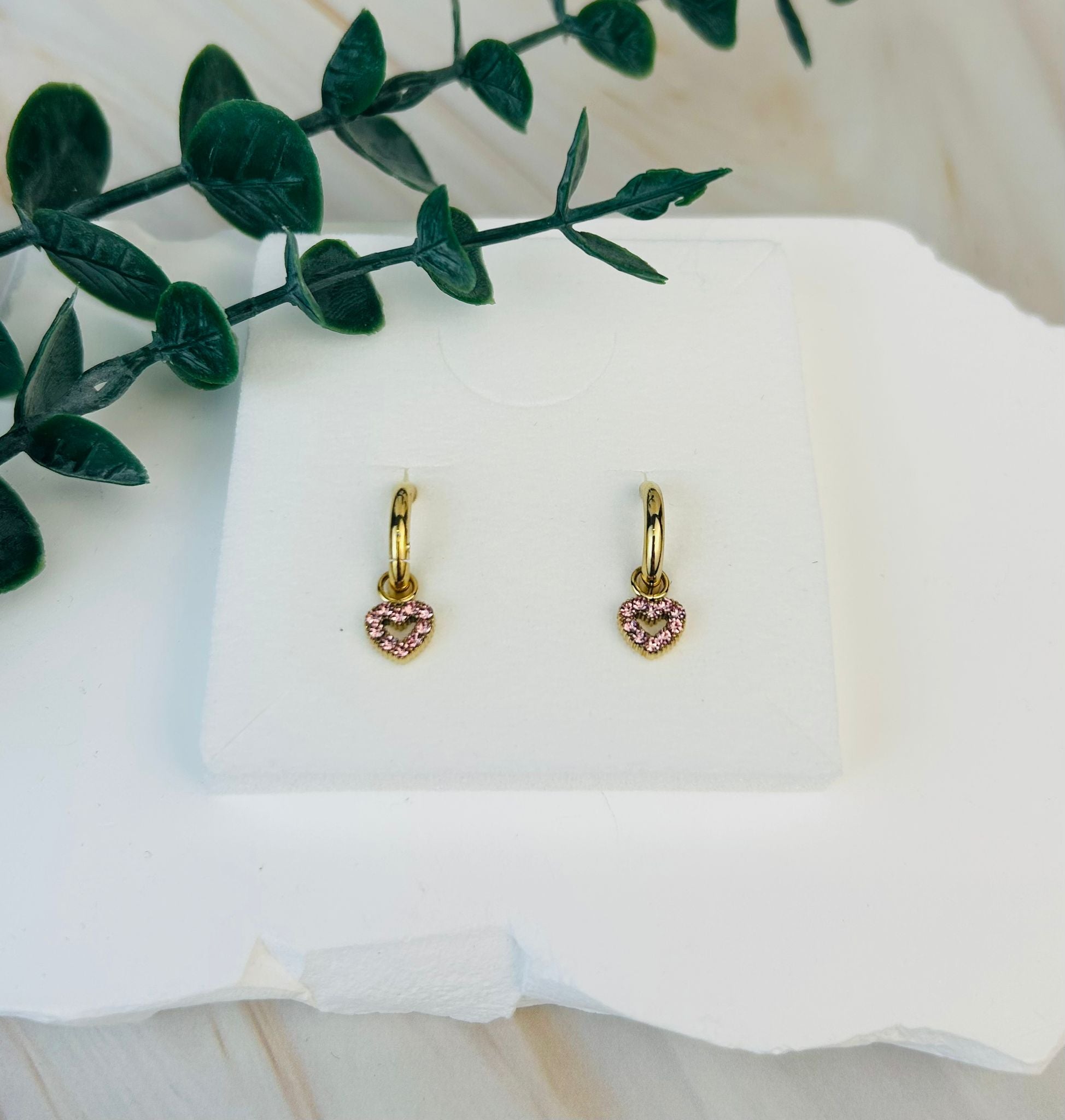 Creolen mit Herzen | Ohrringe