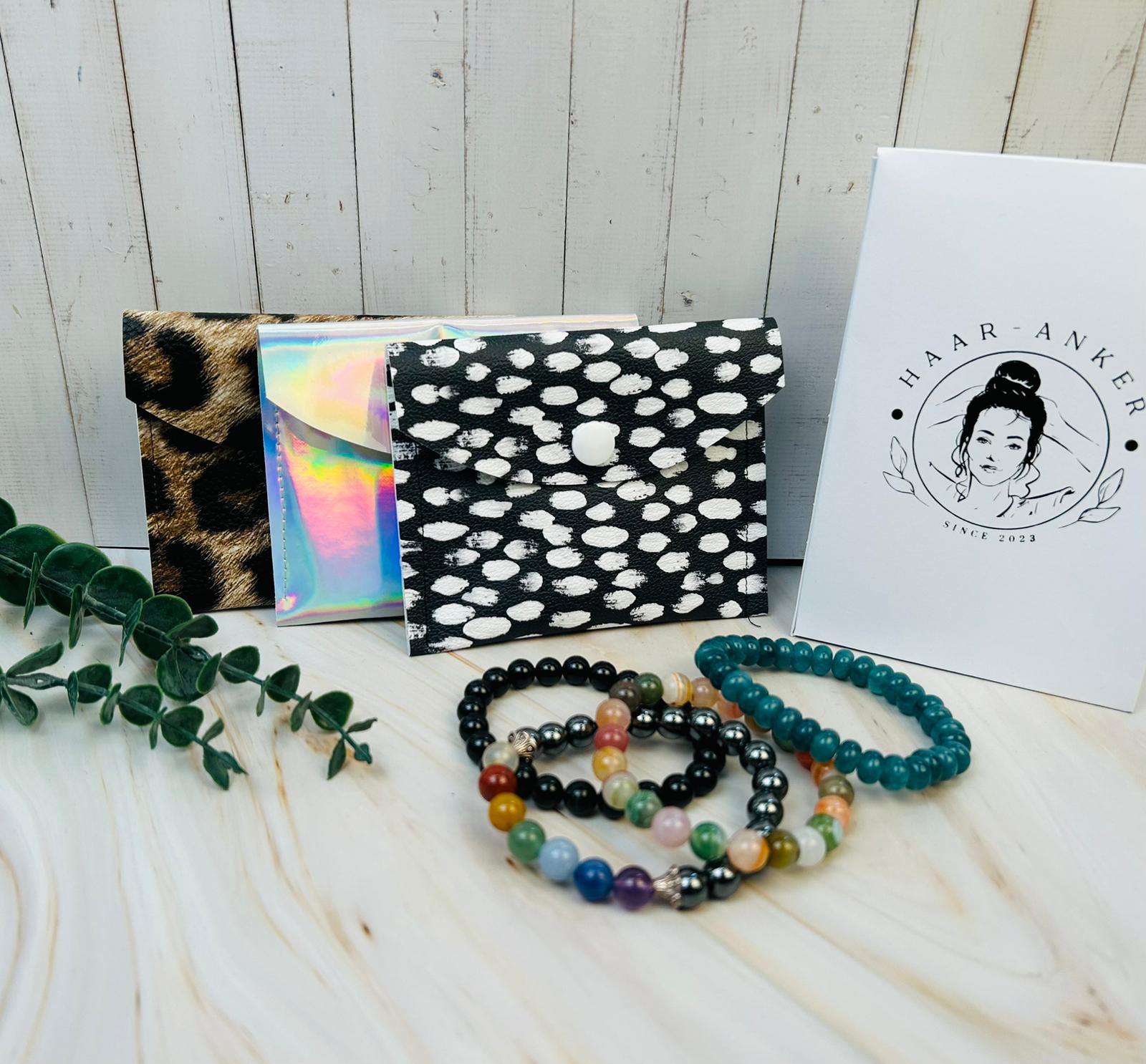 Bundel Täschen + Heilsteinarmbänder | Freitag