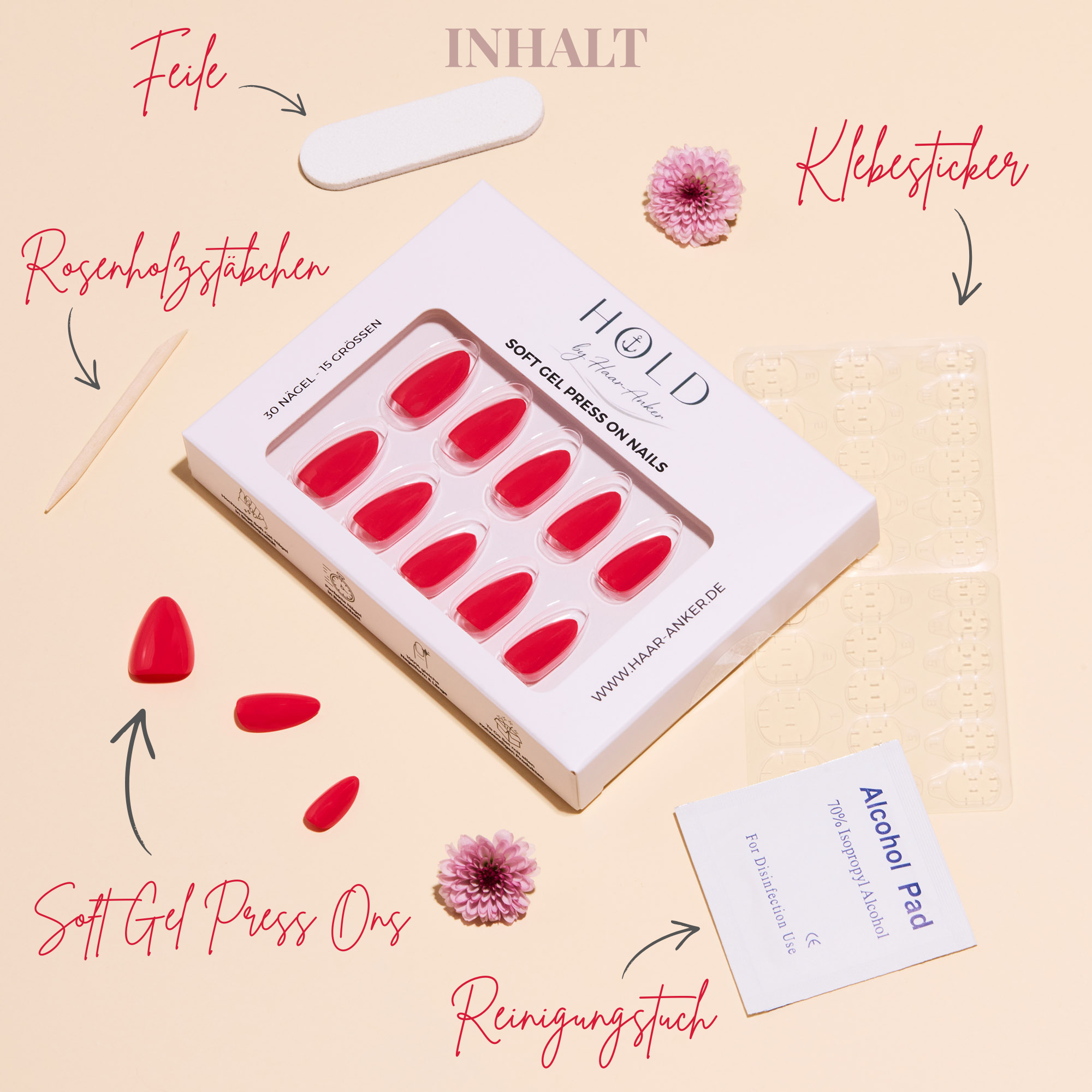 'Pure Summer' Soft Gel Press Ons | Short Almond