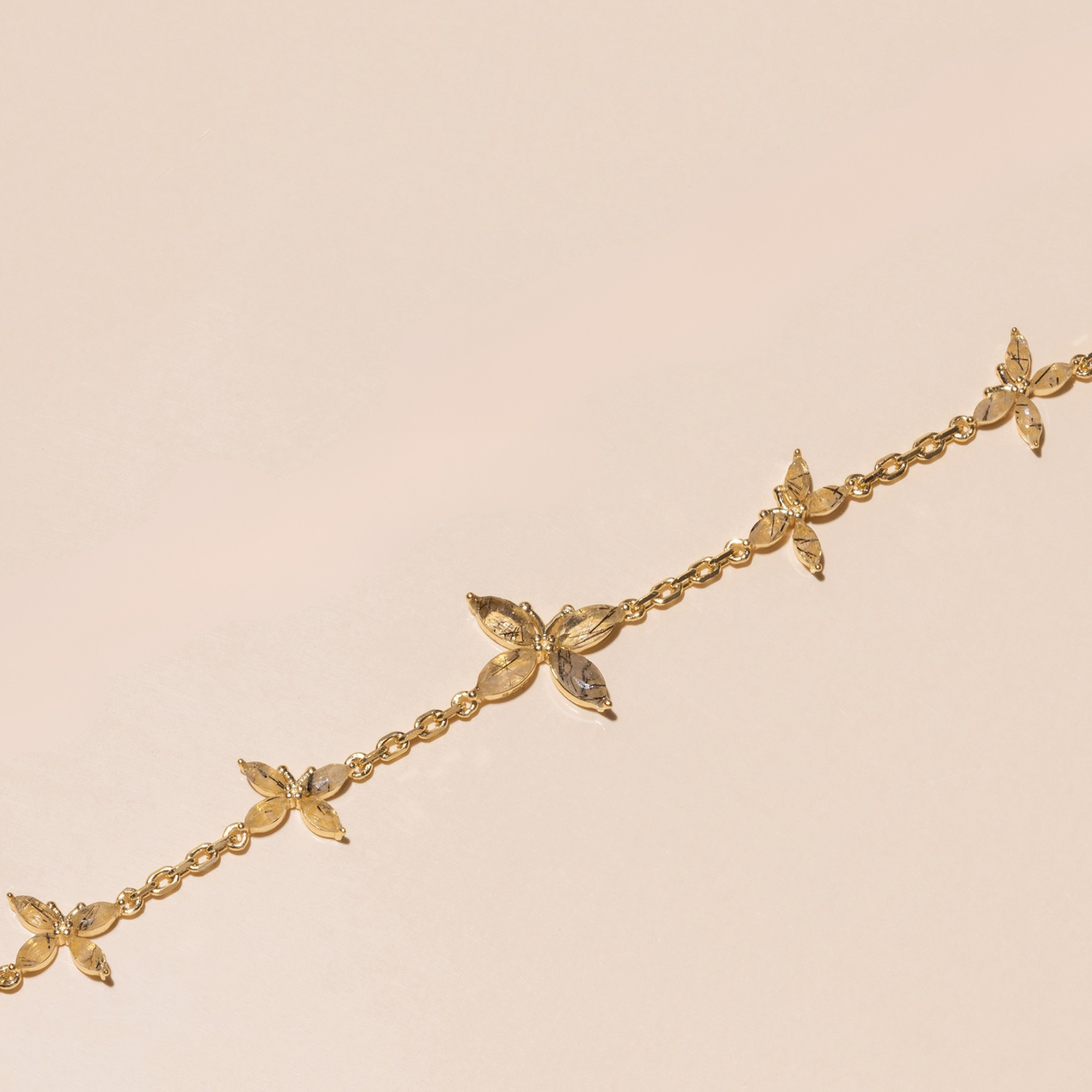 Armband 'Schmetterling mit Edelstein' – Gold | Armband